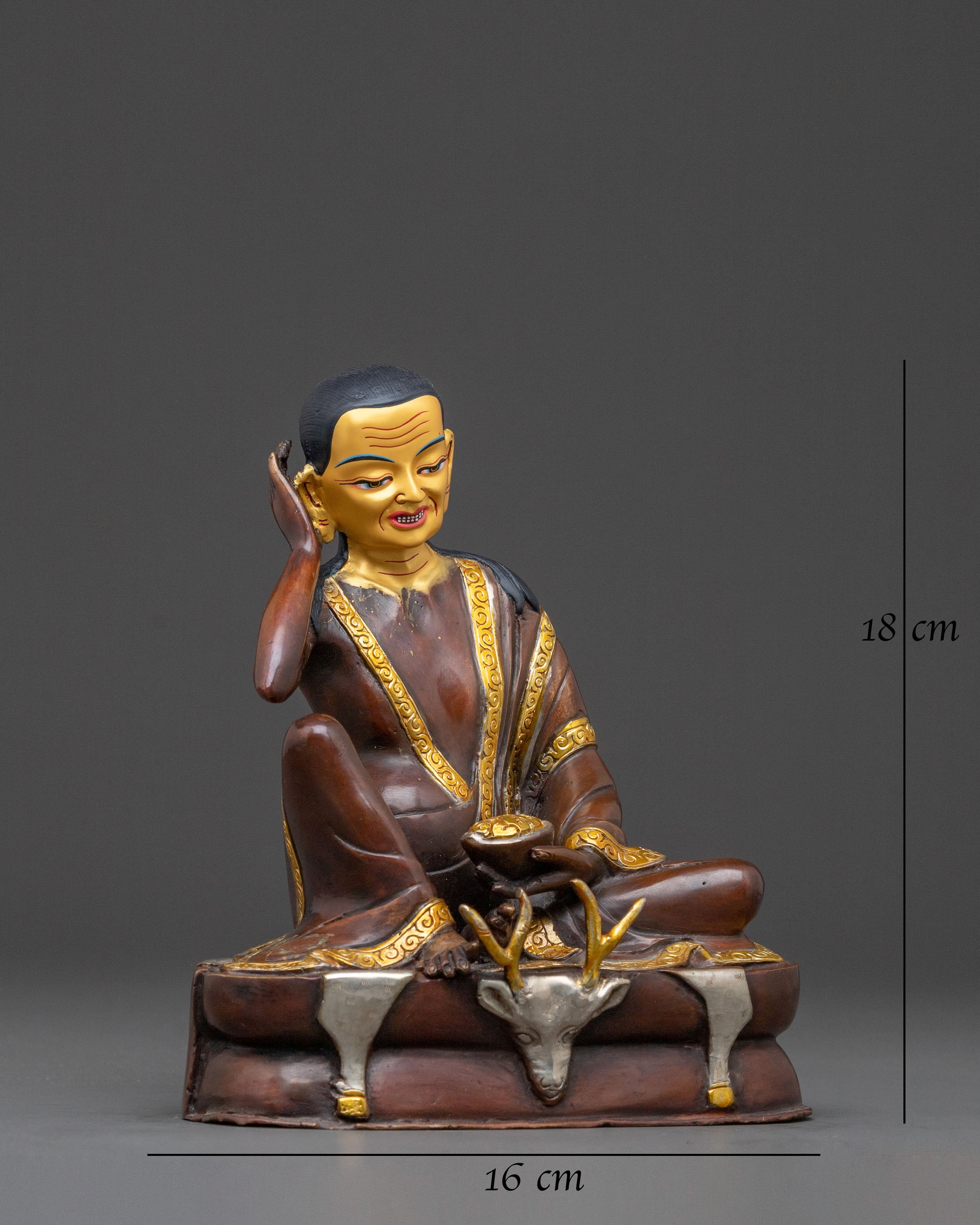 Milarepa Handcrafted Statue: Tibetan Buddhist Master