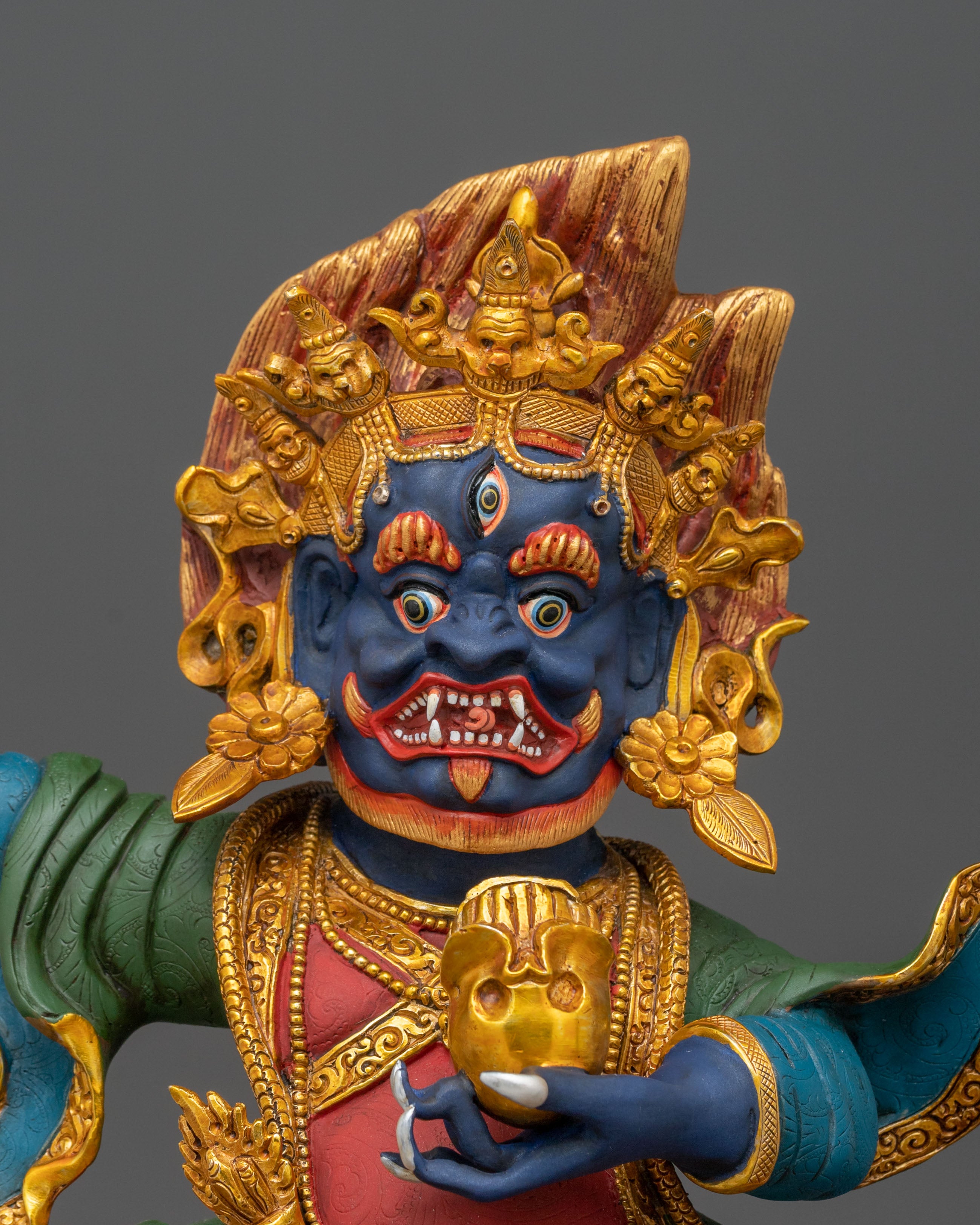 Handmade Mahakala Bernakchen Sculpture | Home Decor