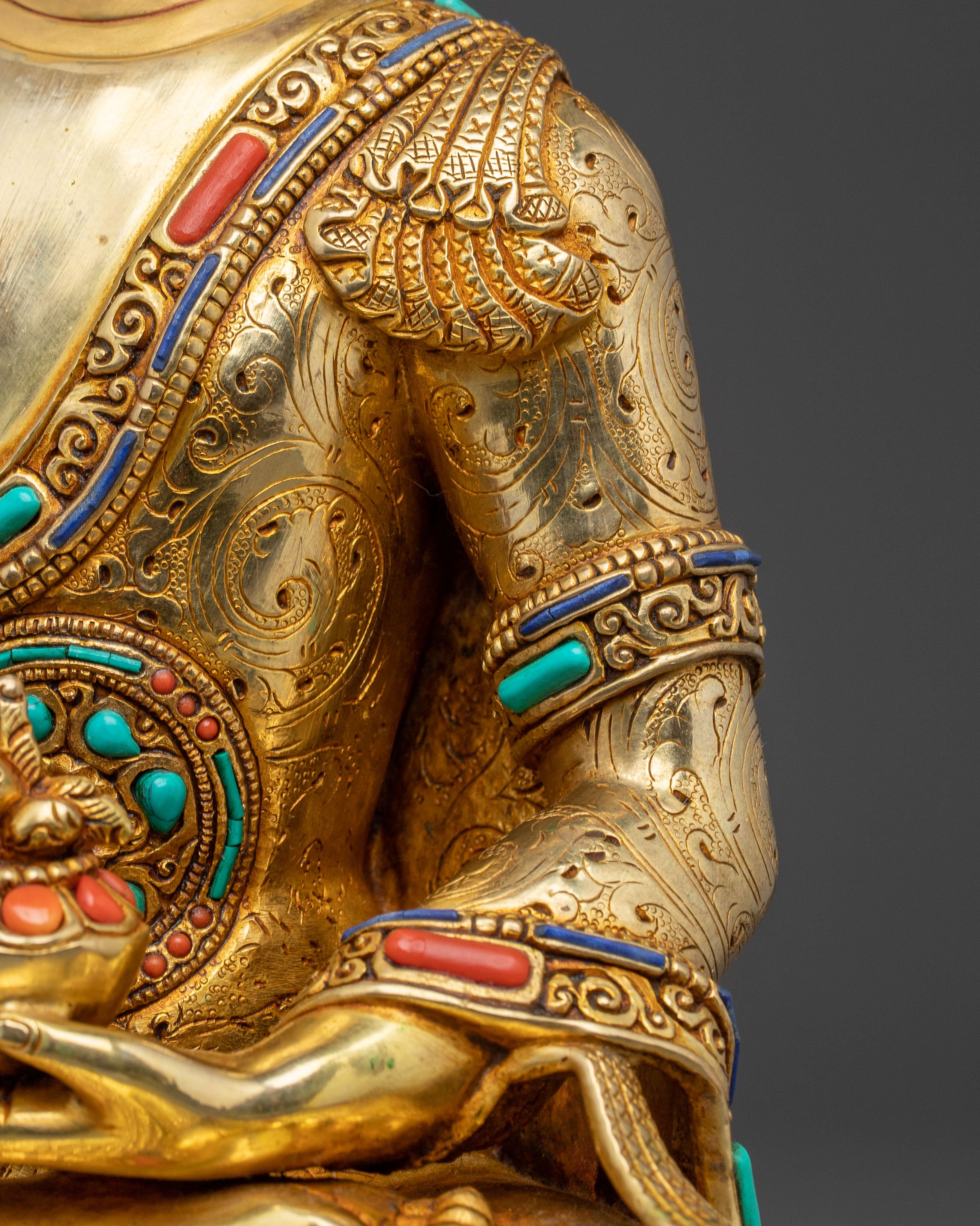 The Buddhist Healing Statue of Medicine Buddha | Nepali Handmade Icon