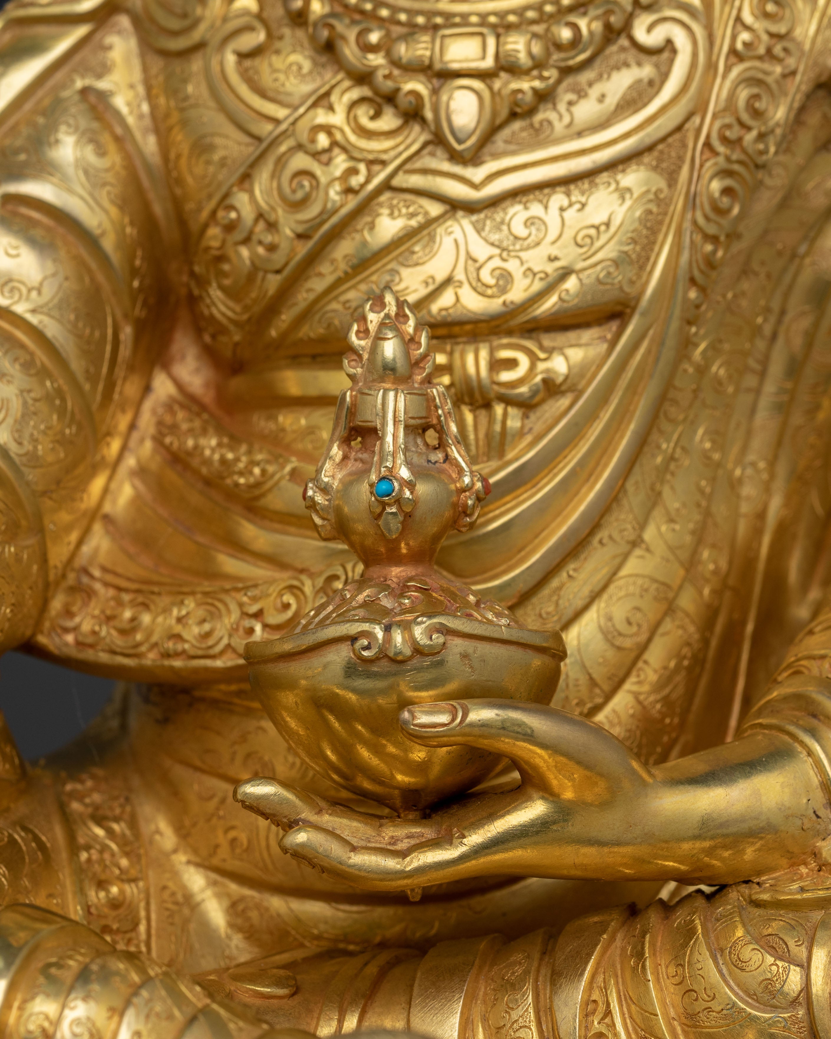 Guru Rinpoche Buddhist Sculpture | Sacred Altar Statue
