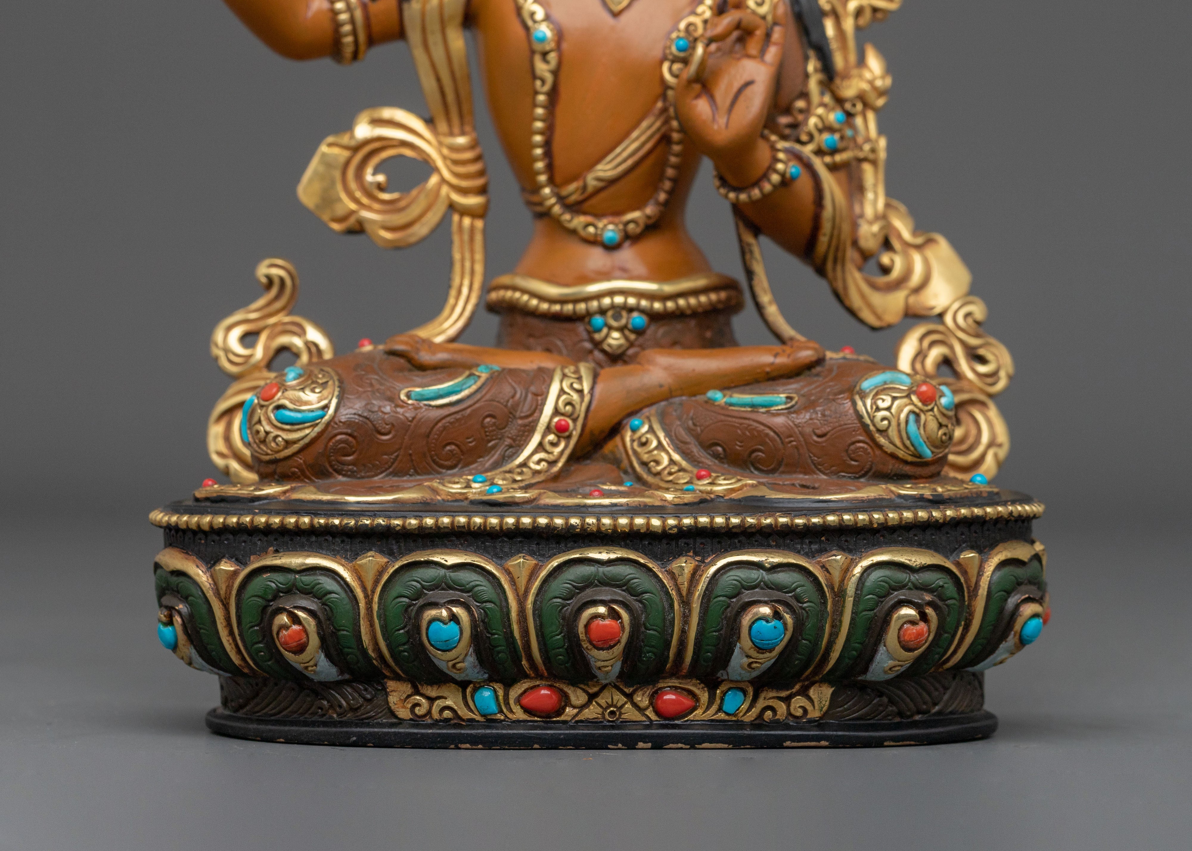 Enlightened Manjushri Bodhisattva Statue | Buddhist Shrine