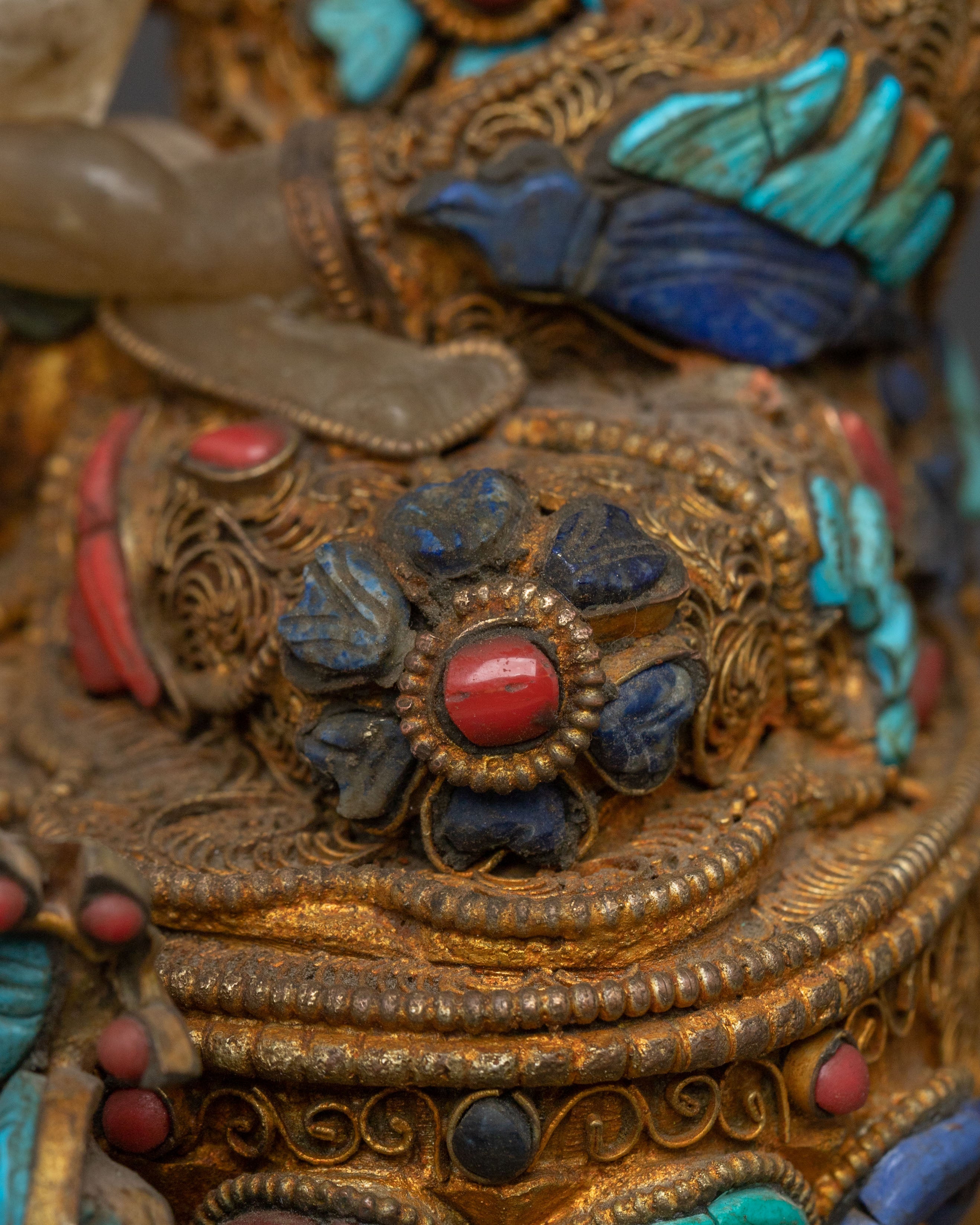 Shakyamuni Buddha Serene Statue on Throne