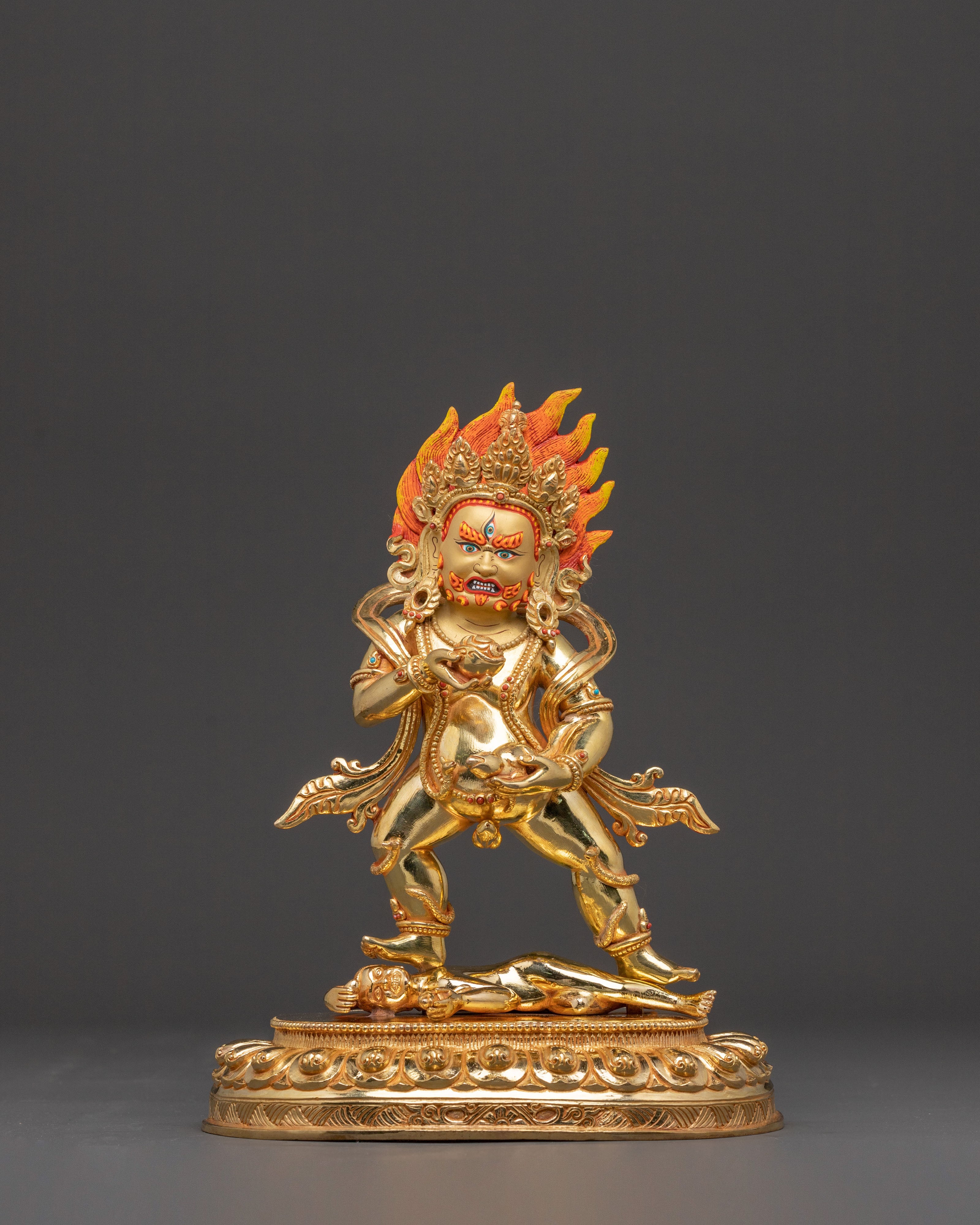 Black Dzambhala Buddhist Statue