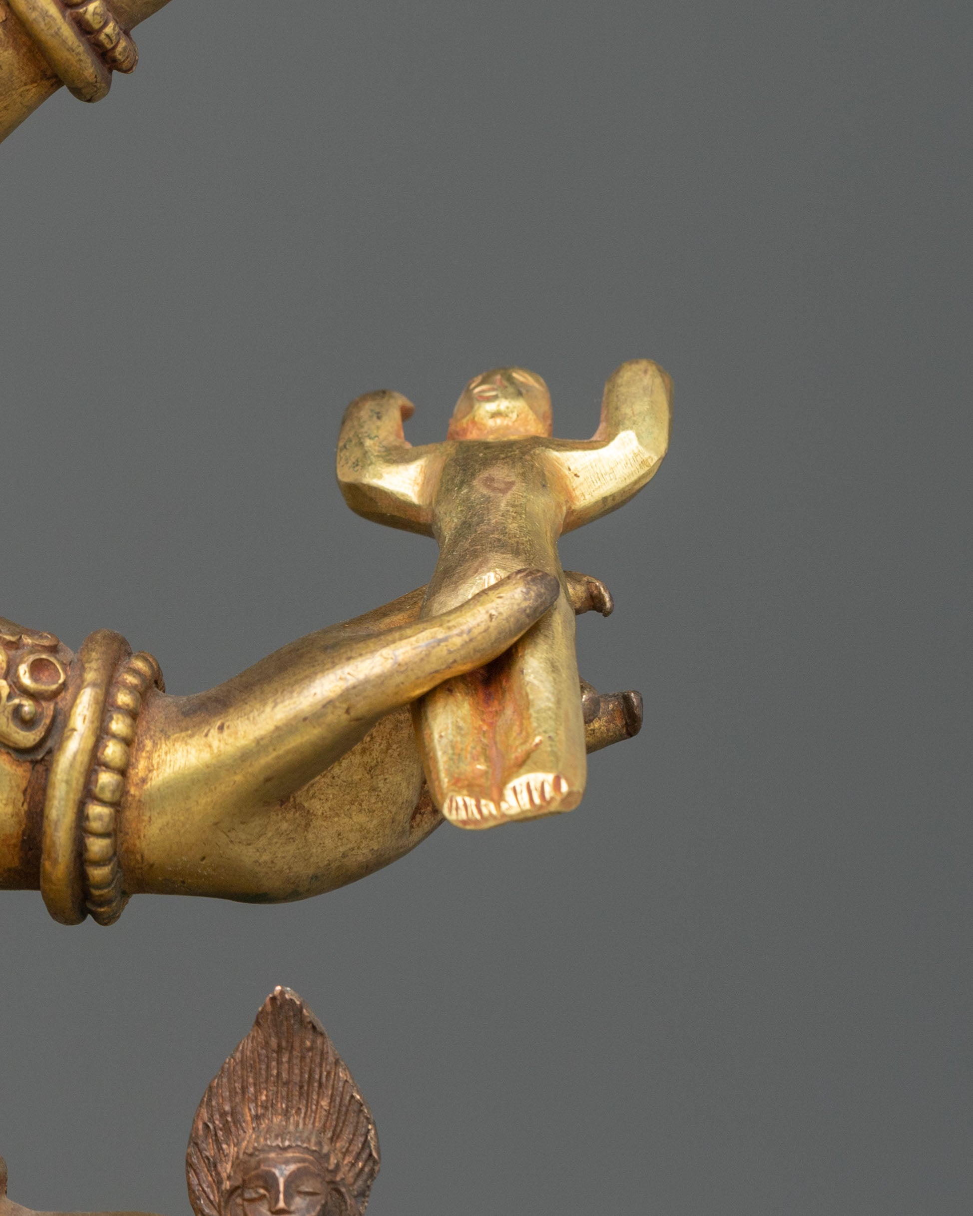 Fierce Heyagriva: 24K Gold Gilded Copper Statue