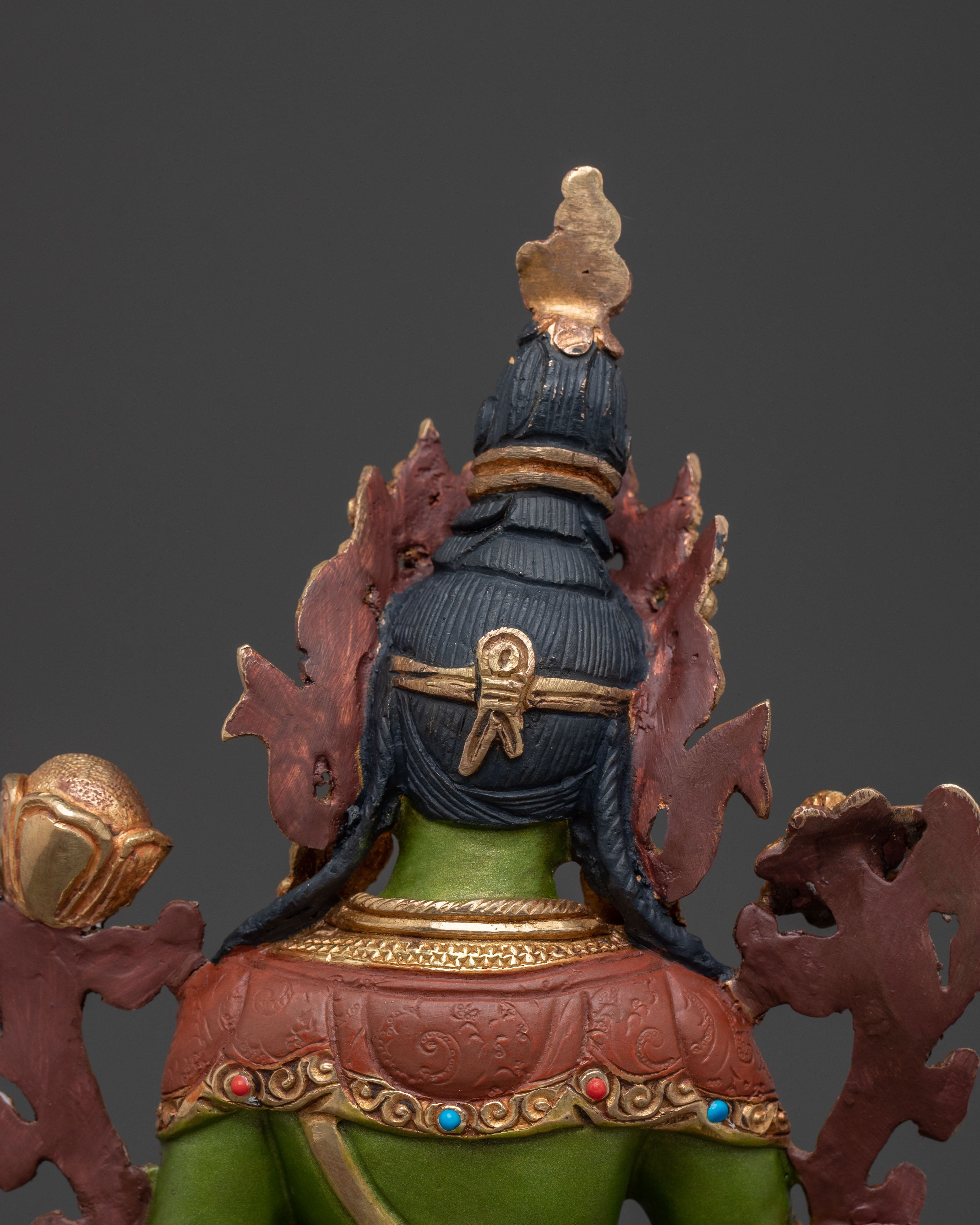 Green Tara Statue | 24K Gold Gilded Sacred Guardian