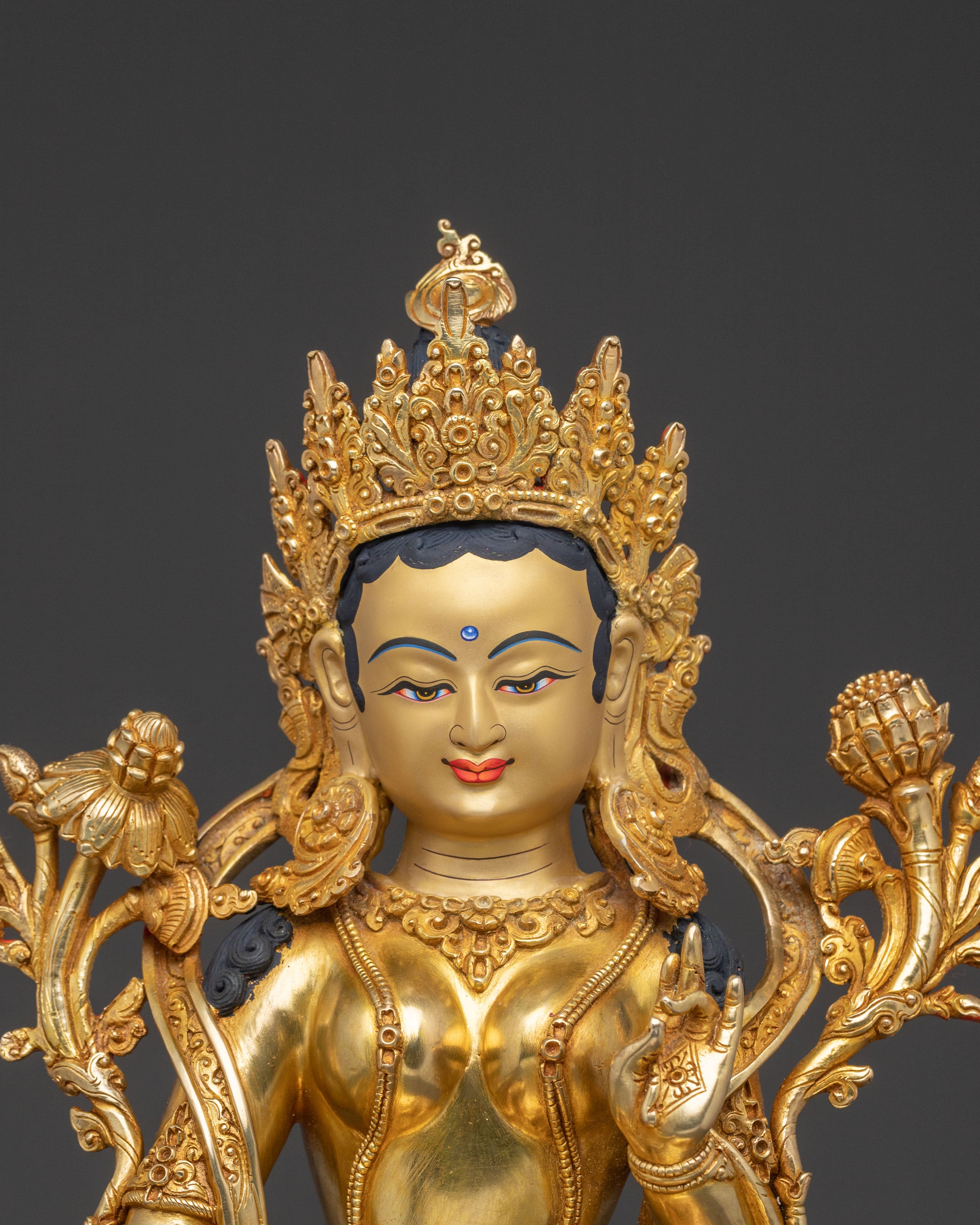 Green Tara Statue: Goddess of Compassion