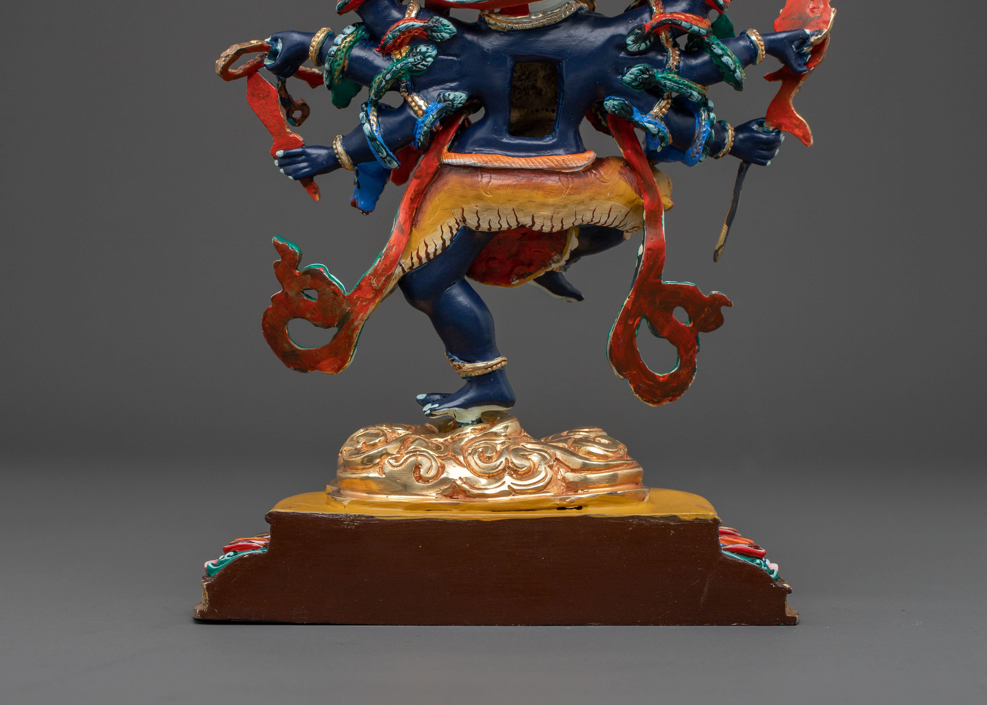 Uchusma Statue: Hand-Painted Copper Divinity