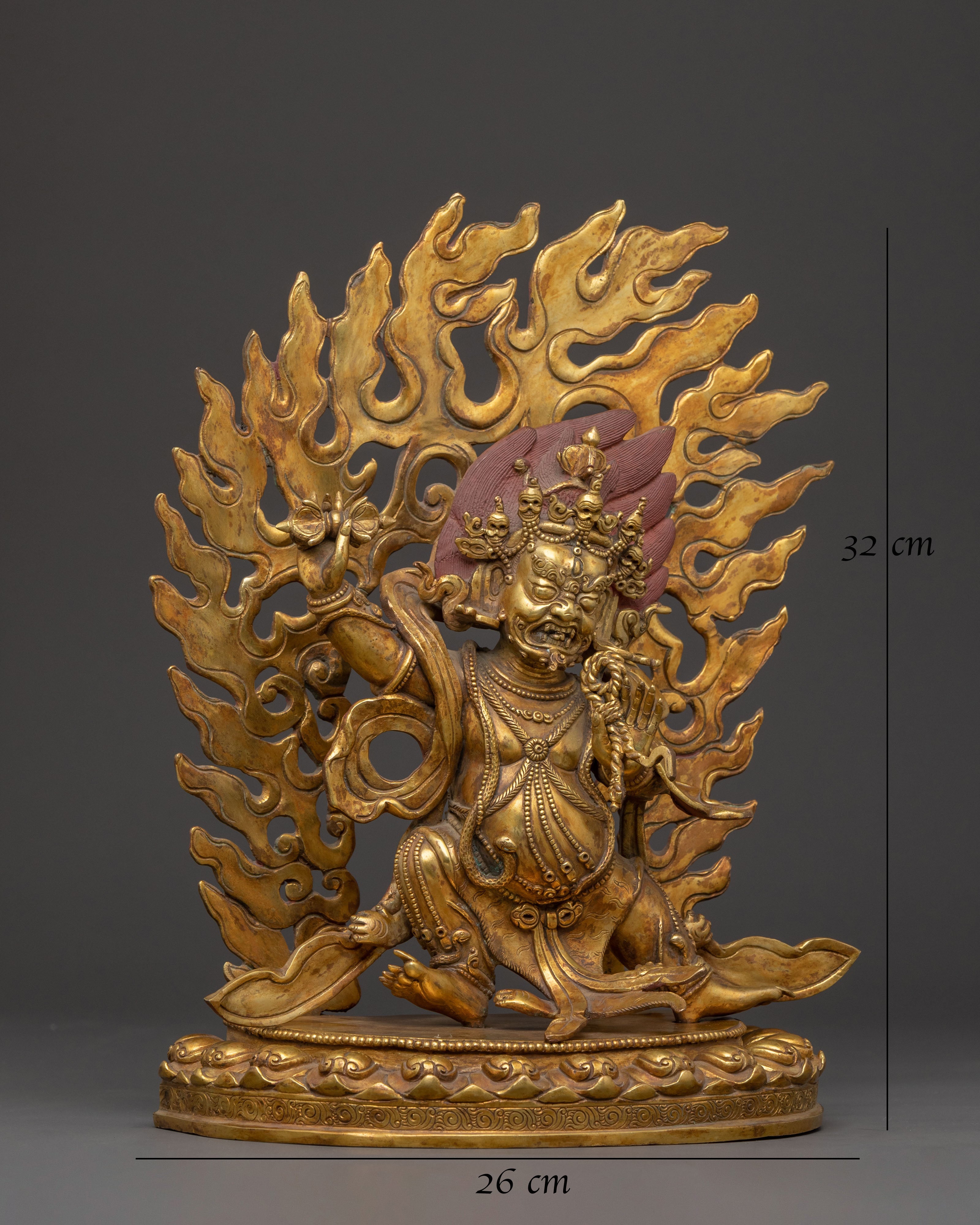 Vajrapani Buddhist Sculpture with Copper Body