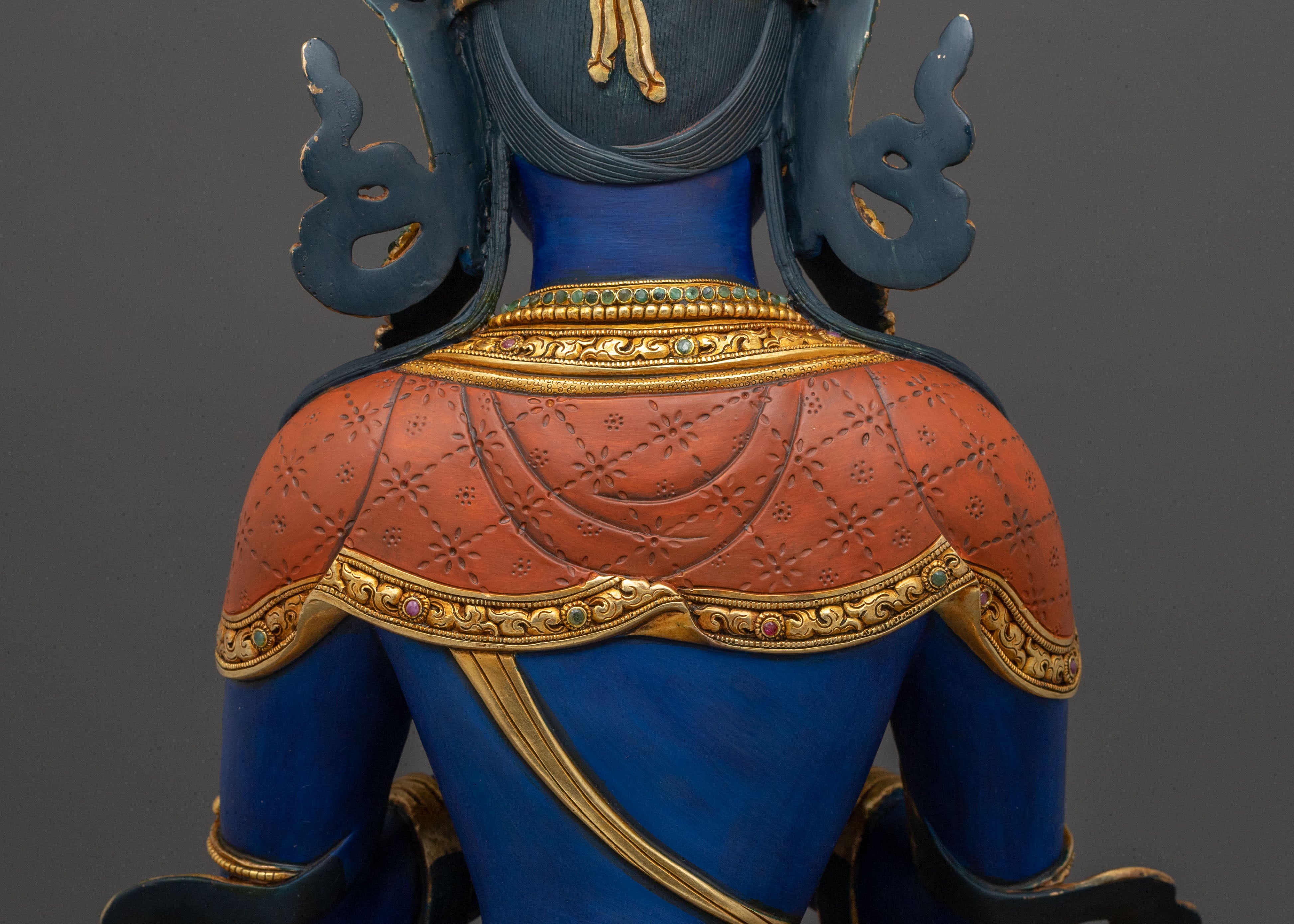 Vajradhara Statue | Exquisite 24K Gold Gilded Figurine