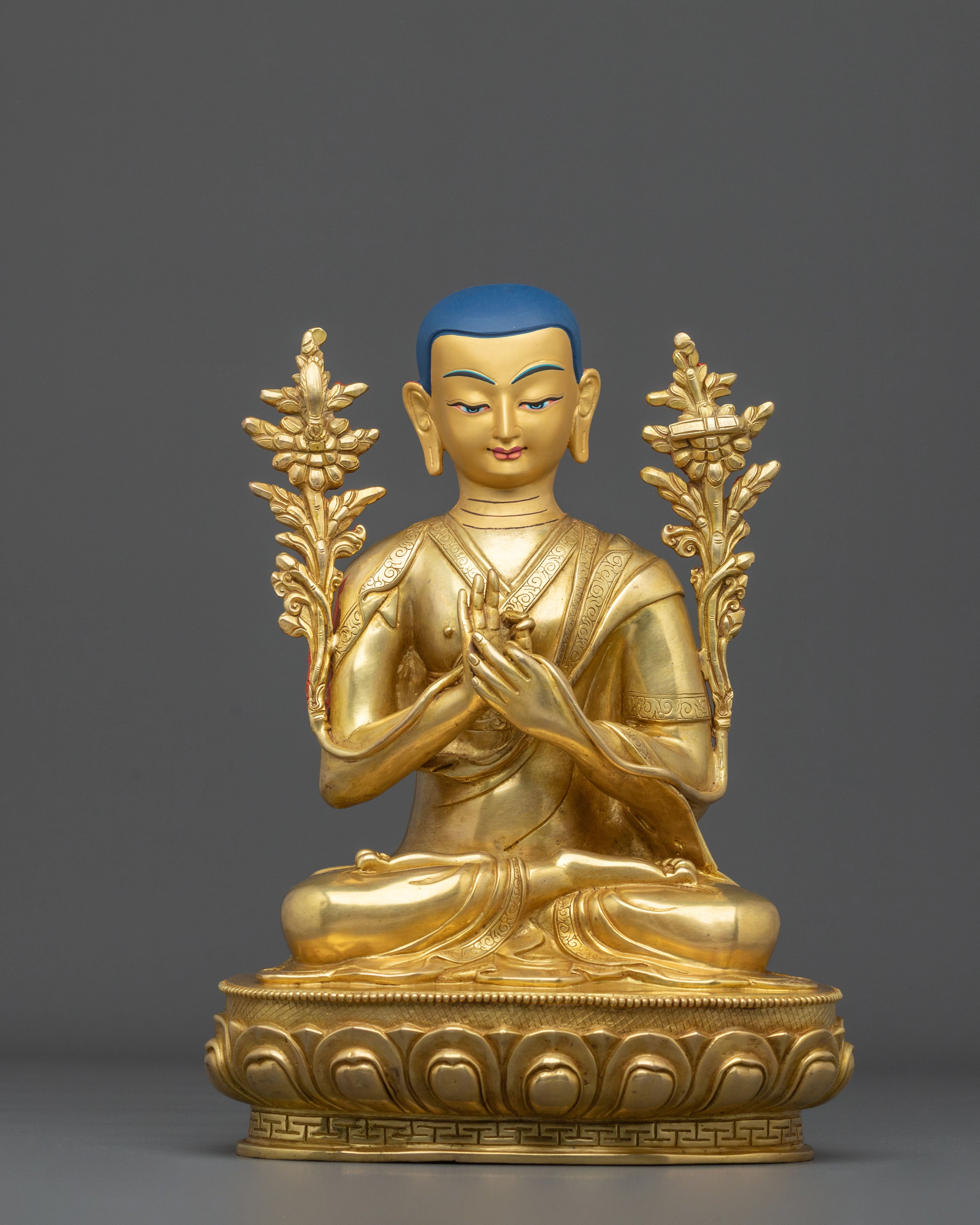 Tsongkhapa with Disciples Statue: Founder of the Gelug Tradition