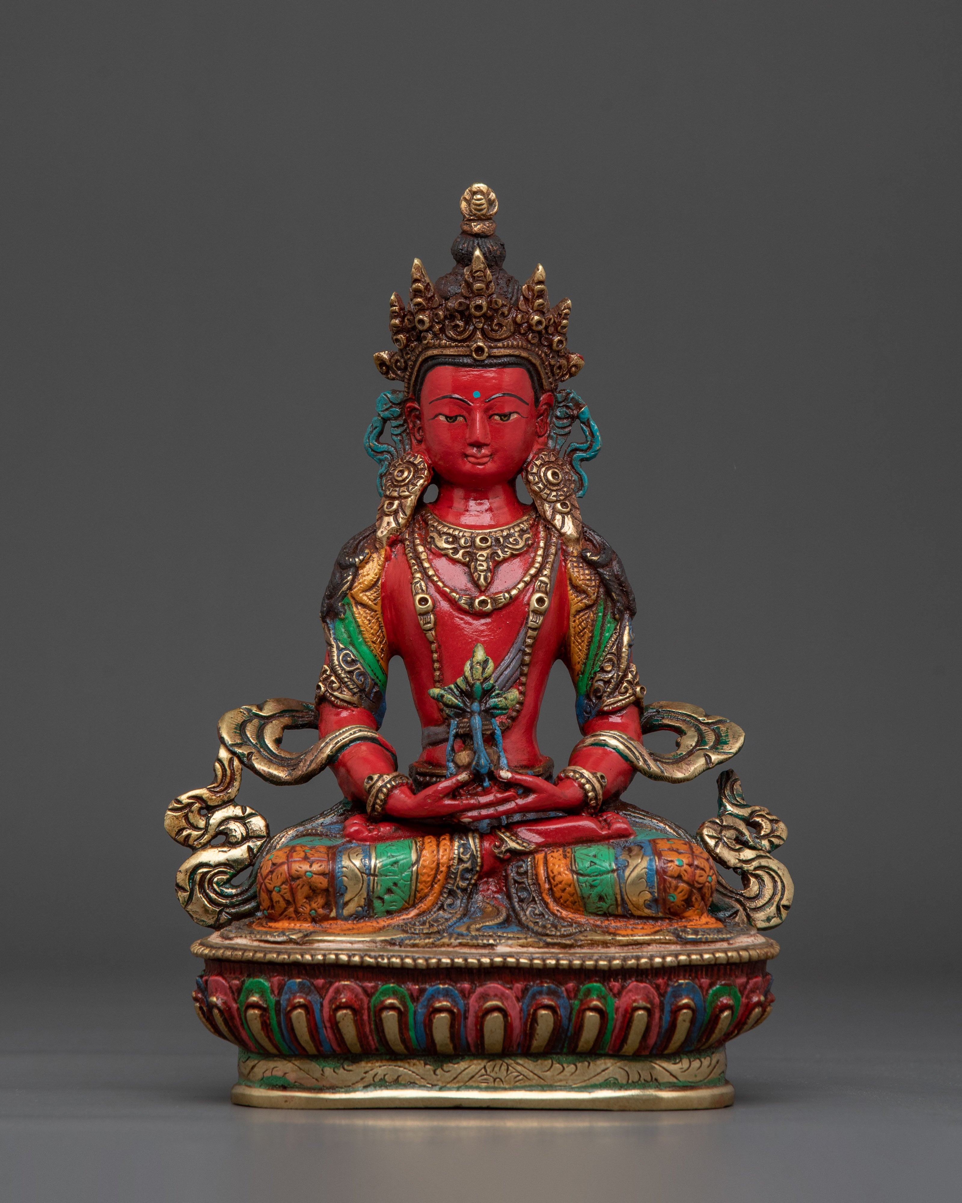 Amitayus Buddha Statue | Handmade Nepal Sacred Altar Decor
