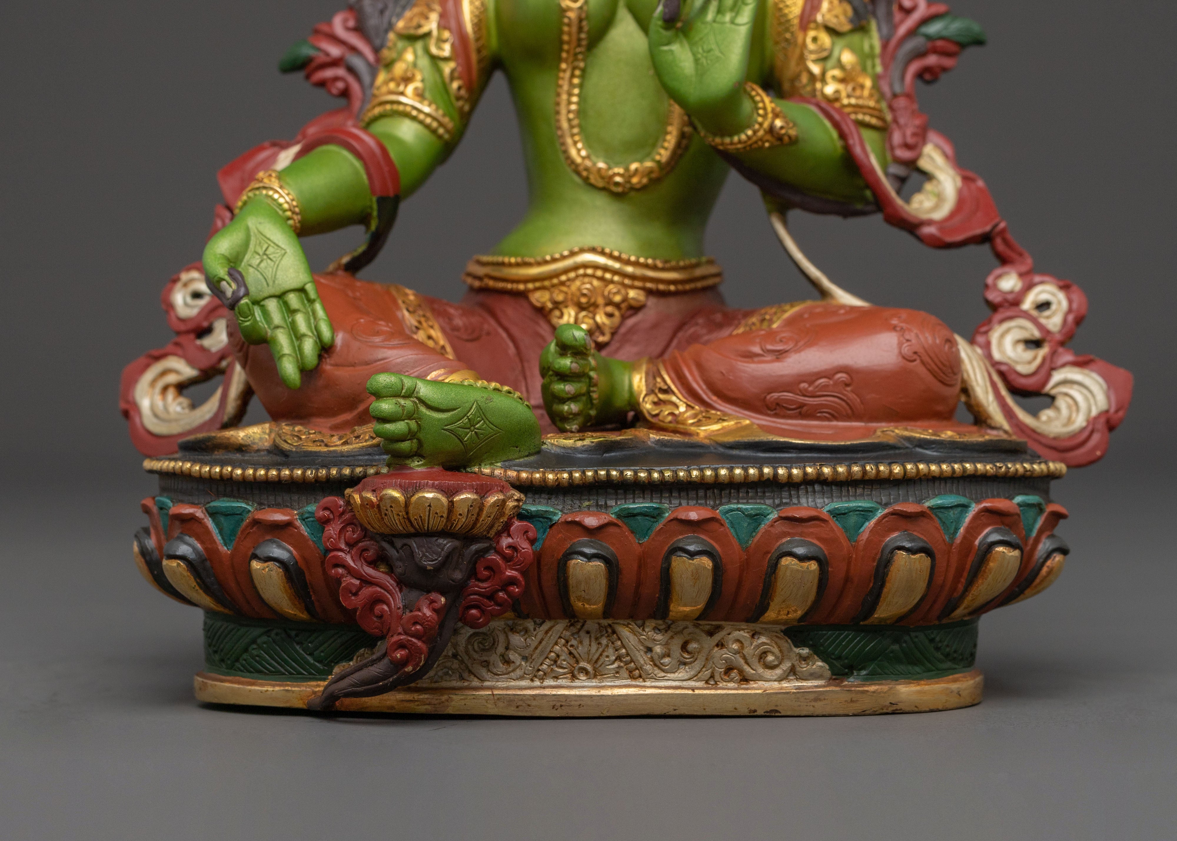 Green Tara Traditional Statue | Mother Figurine