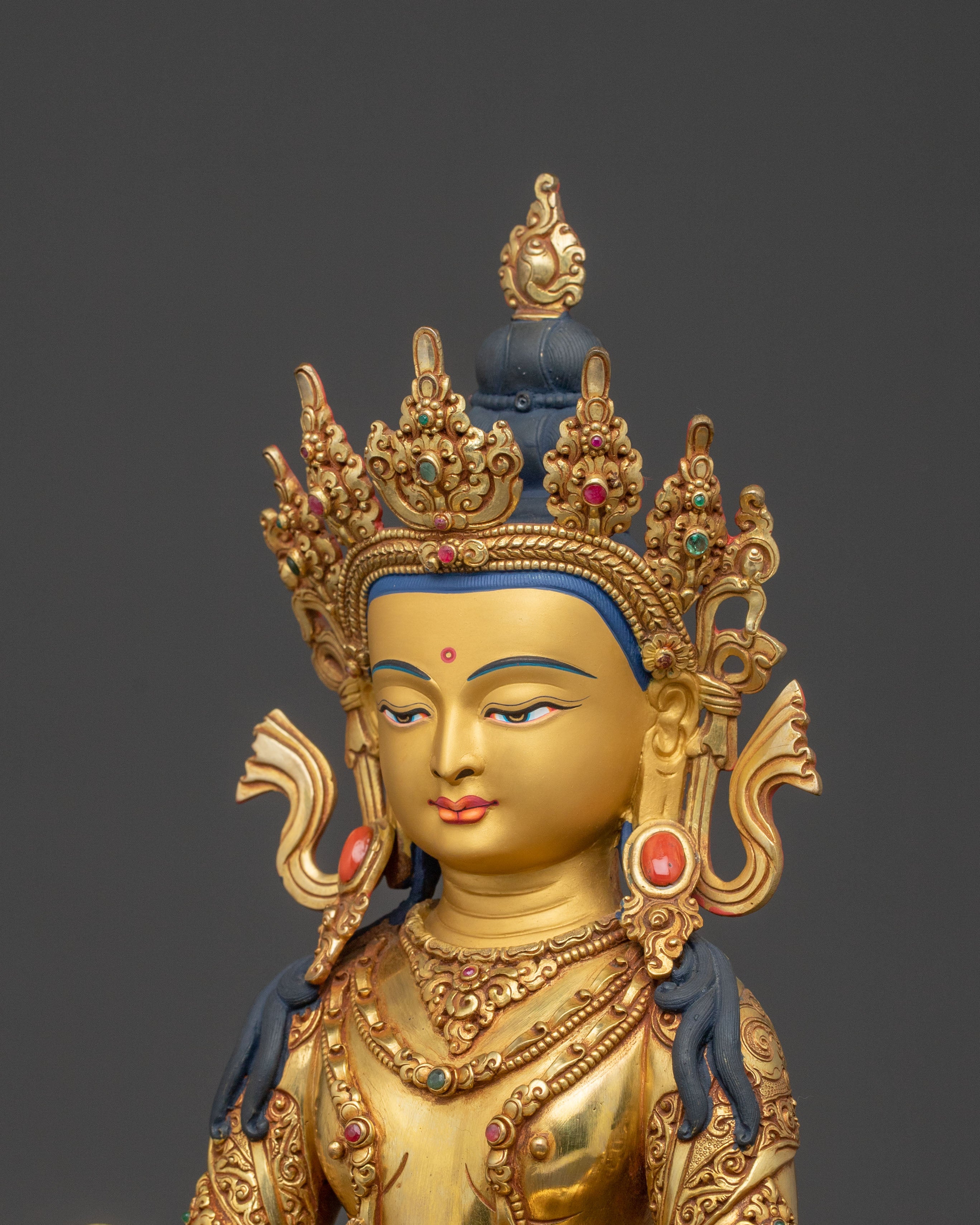 Golden Amitayus Blessing Statue |  Eternal Life