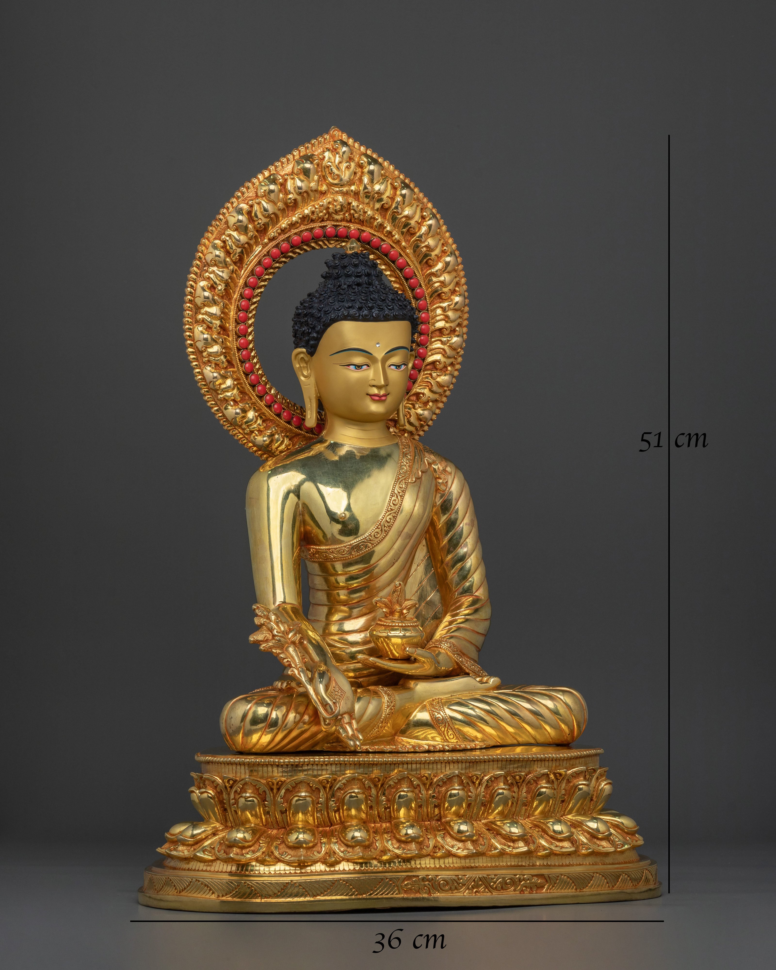 Healing Buddha Bhaisajyaguru Art: 24K Gold Gilded