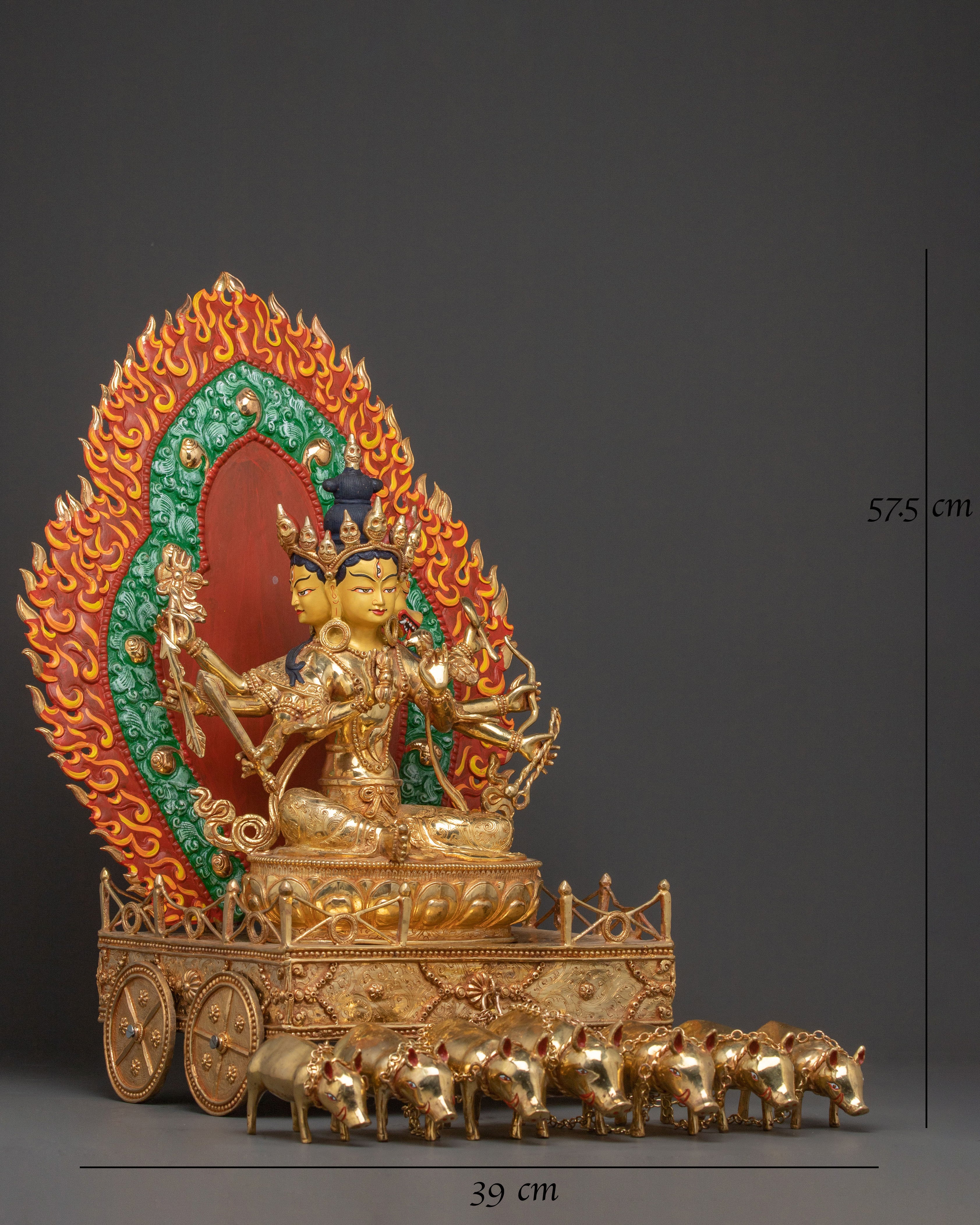 Marici Gold Gilded Sacred Statue - Radiant Protector Art