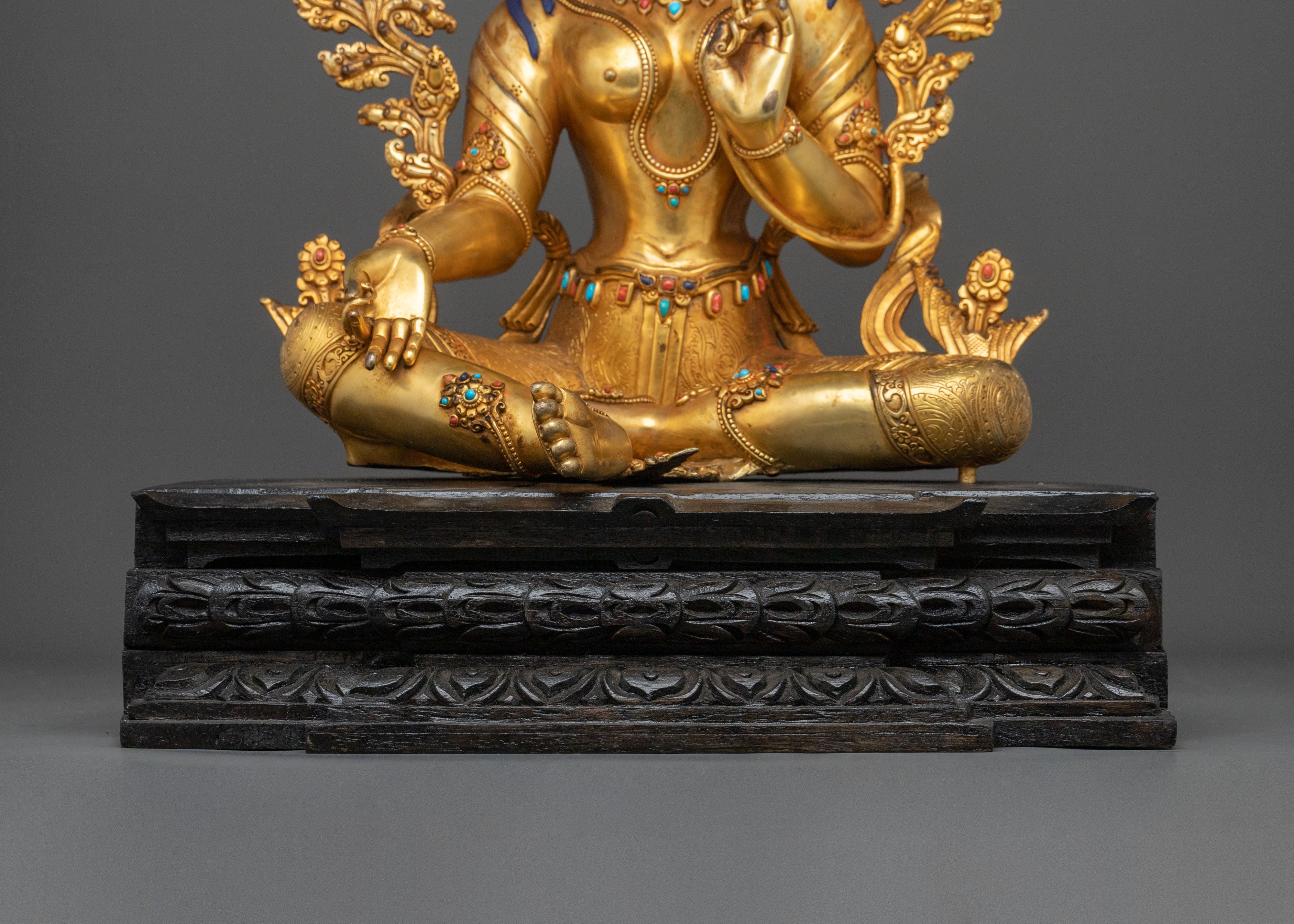 Green Tara Sacred Statue | Tibetan Goddess