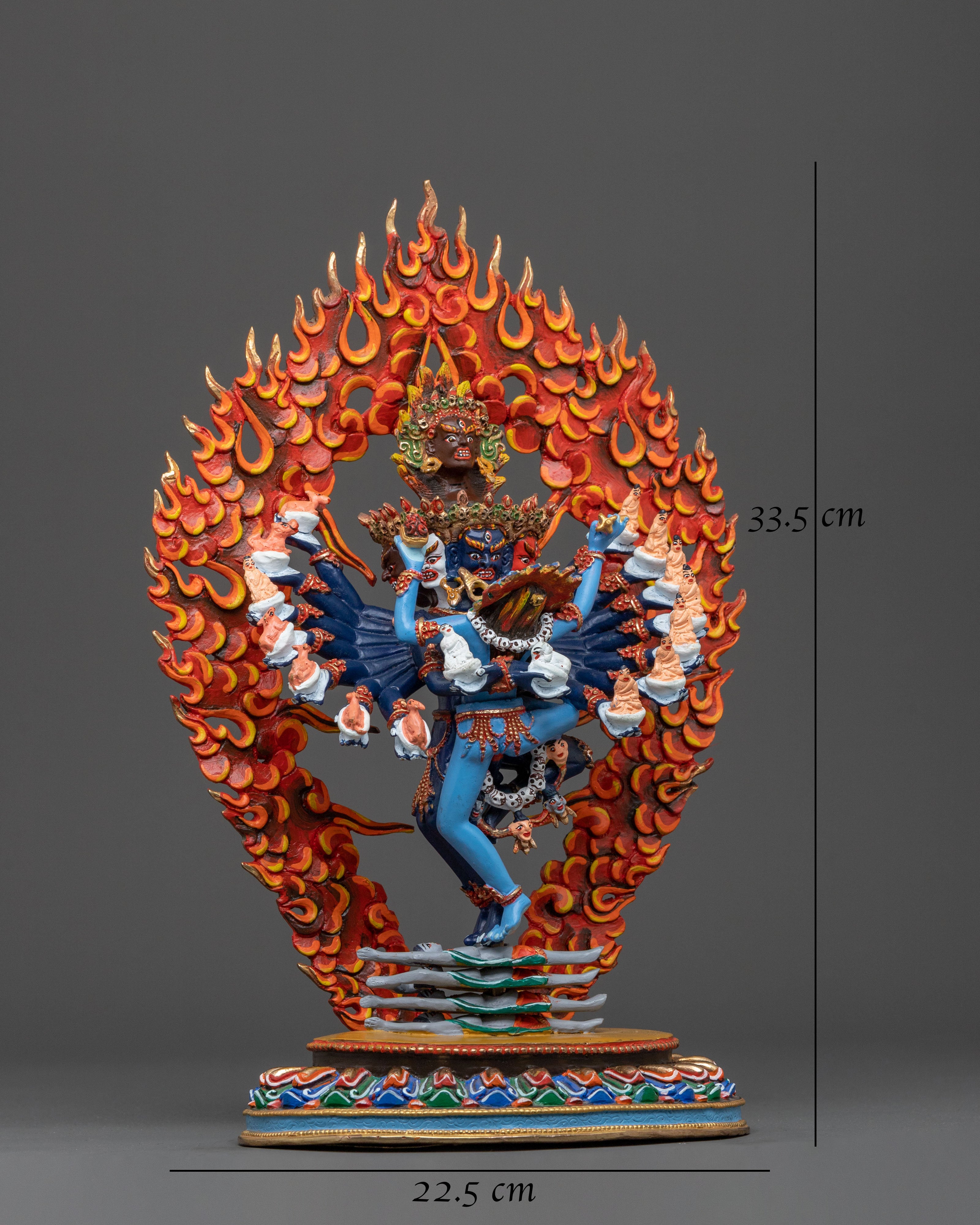 Hevajra Sacred Sculpture: Buddhist Altar Sculpture
