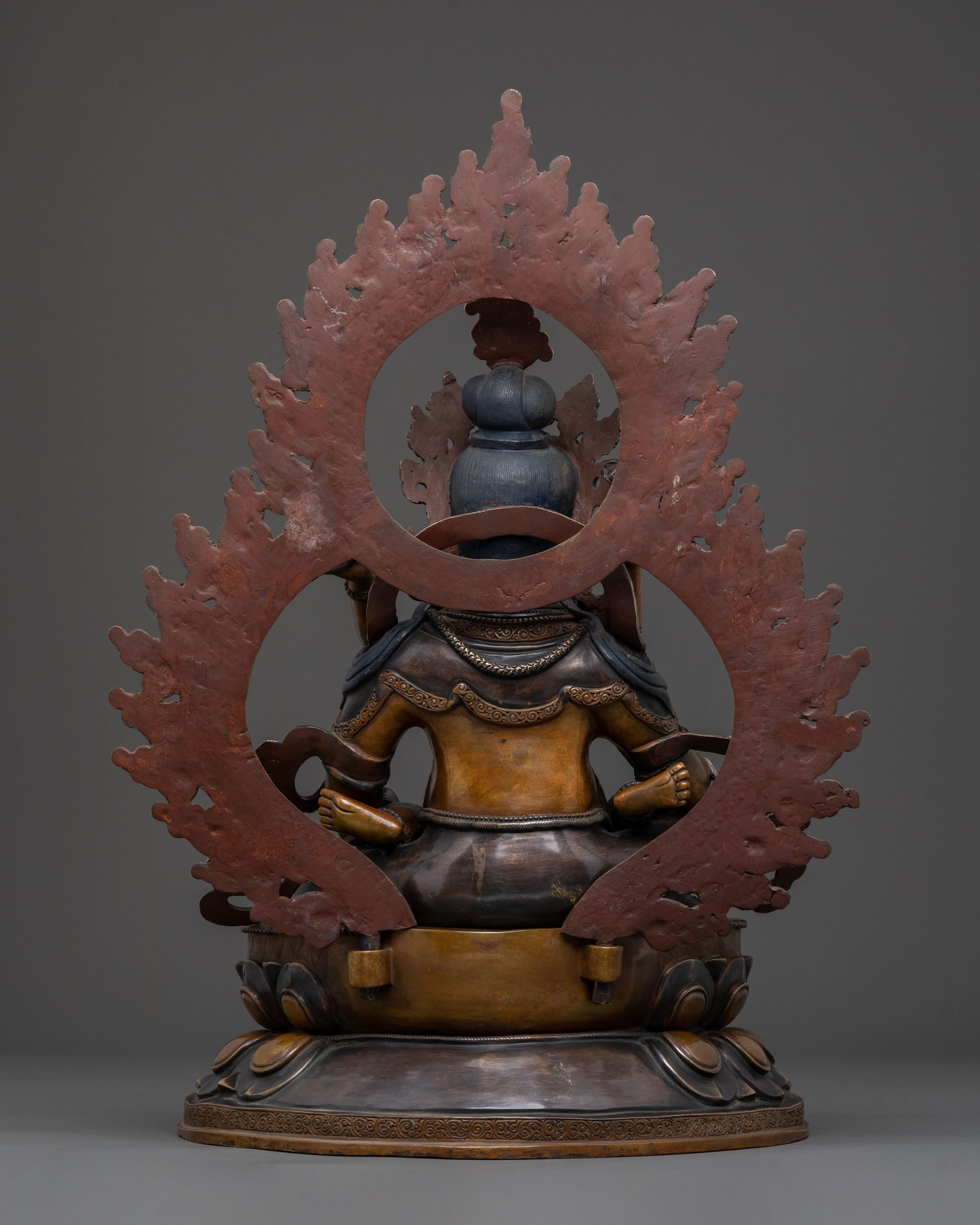 Handcrafted Green Dzambhala Spiritual Statue