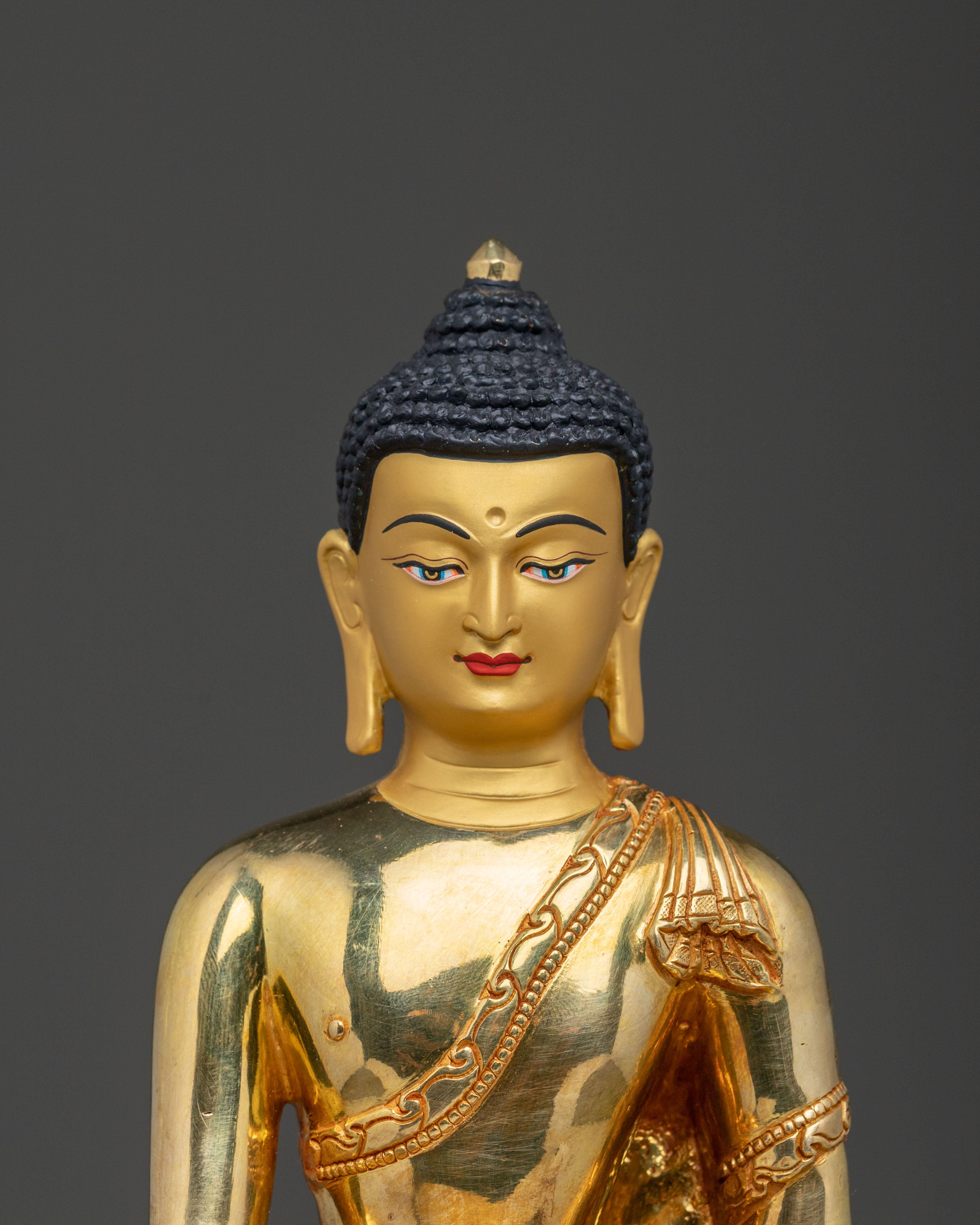 Shakyamuni Buddha Sacred Statue with Throne | Spiritual Altar