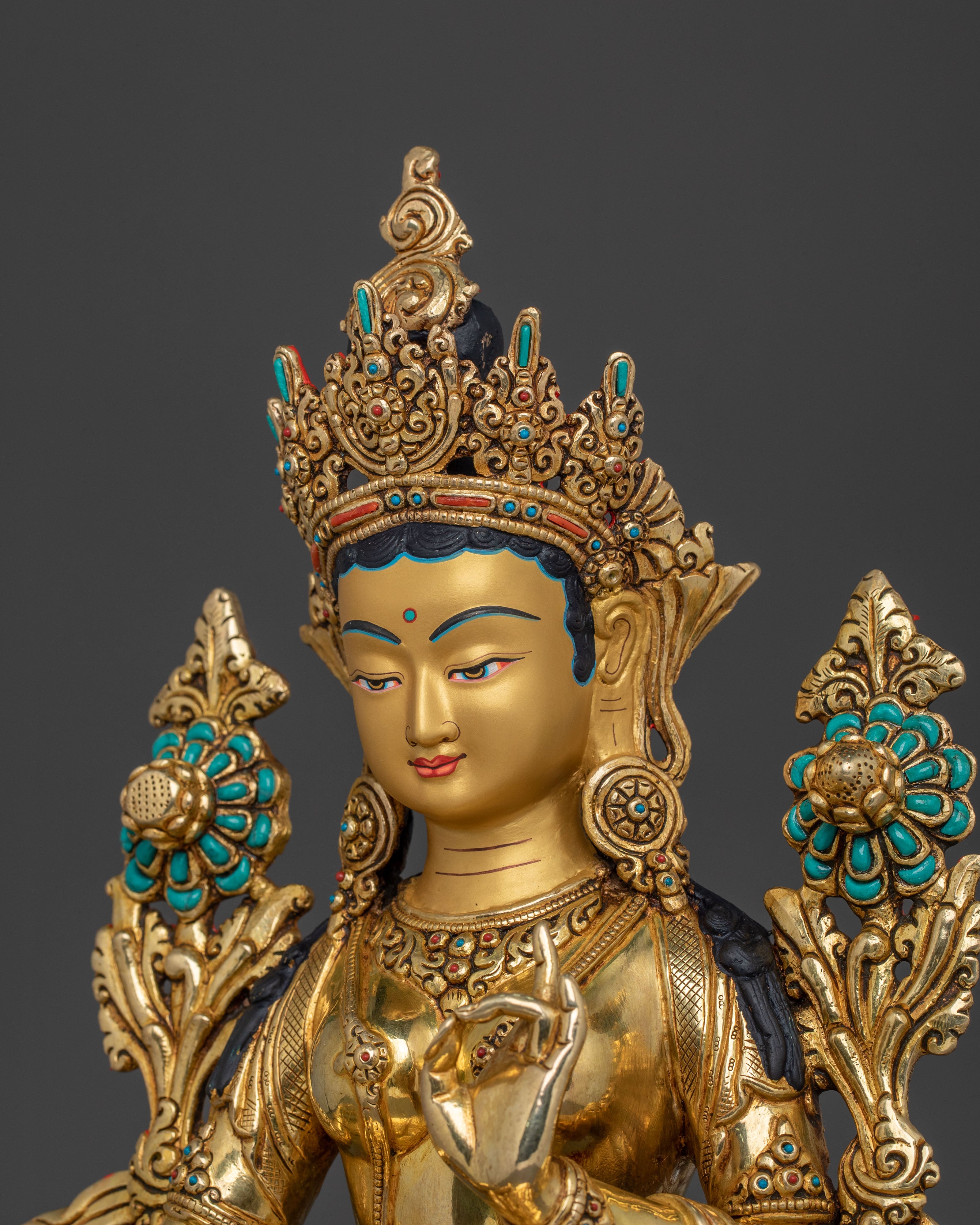 Handmade Six Bodhisattva Statue Set | 24K Gold Gilded Sacred Sculpture