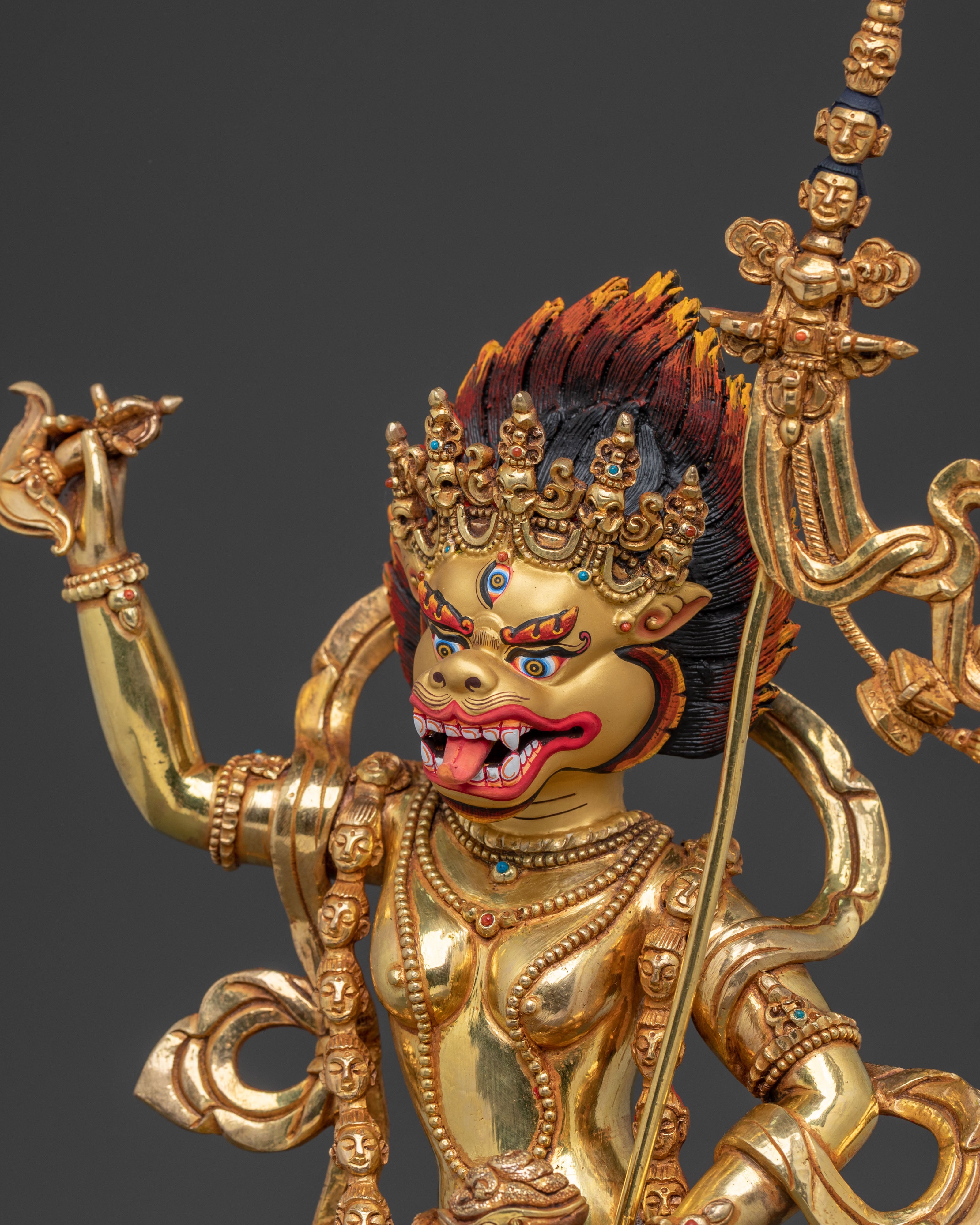Simhamukha Sacred Sculpture | Lion-Faced Wisdom Dakini