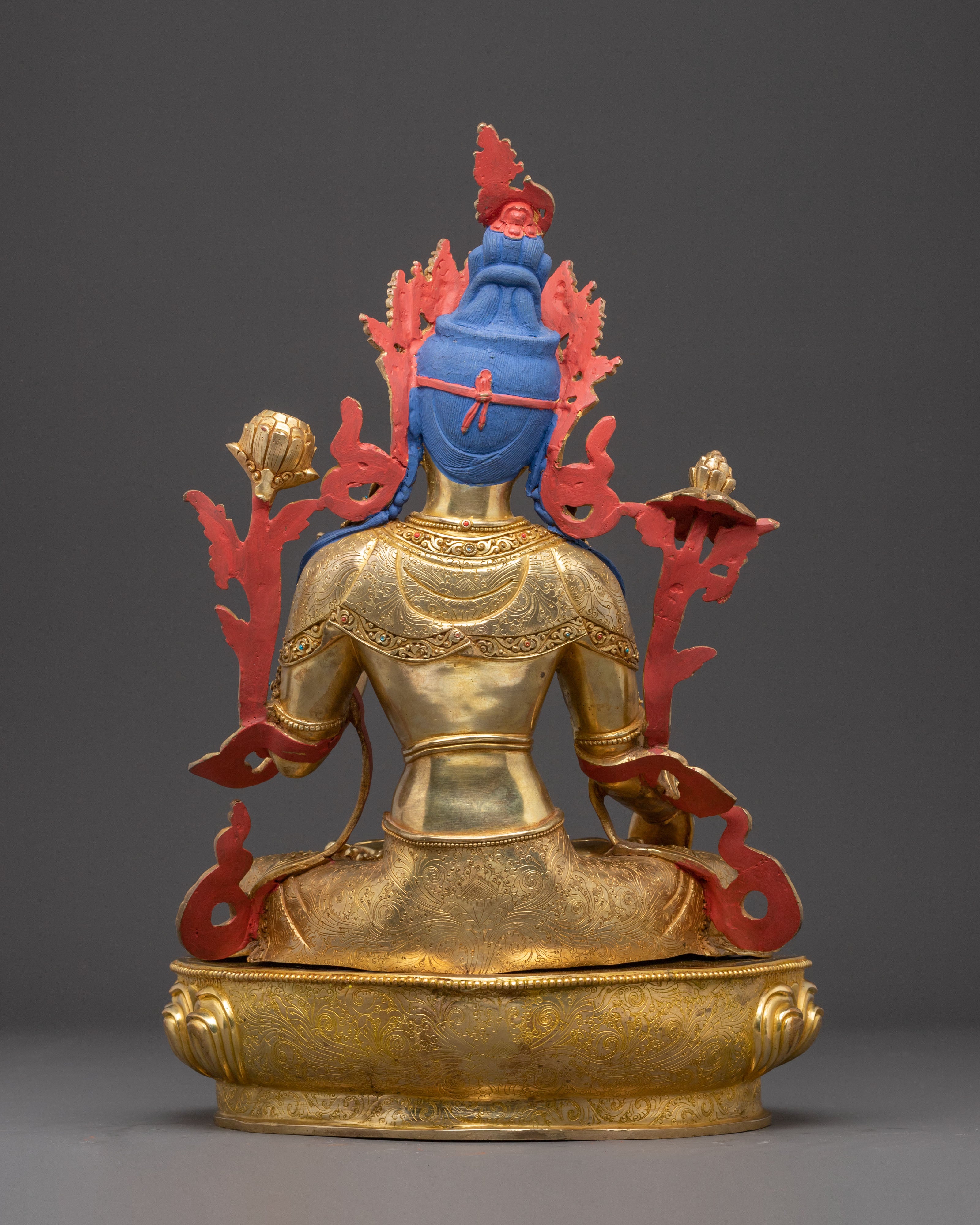 Handcrafted Statue of Seven-Eyed Goddess White Tara | Peaceful Feminine Deity