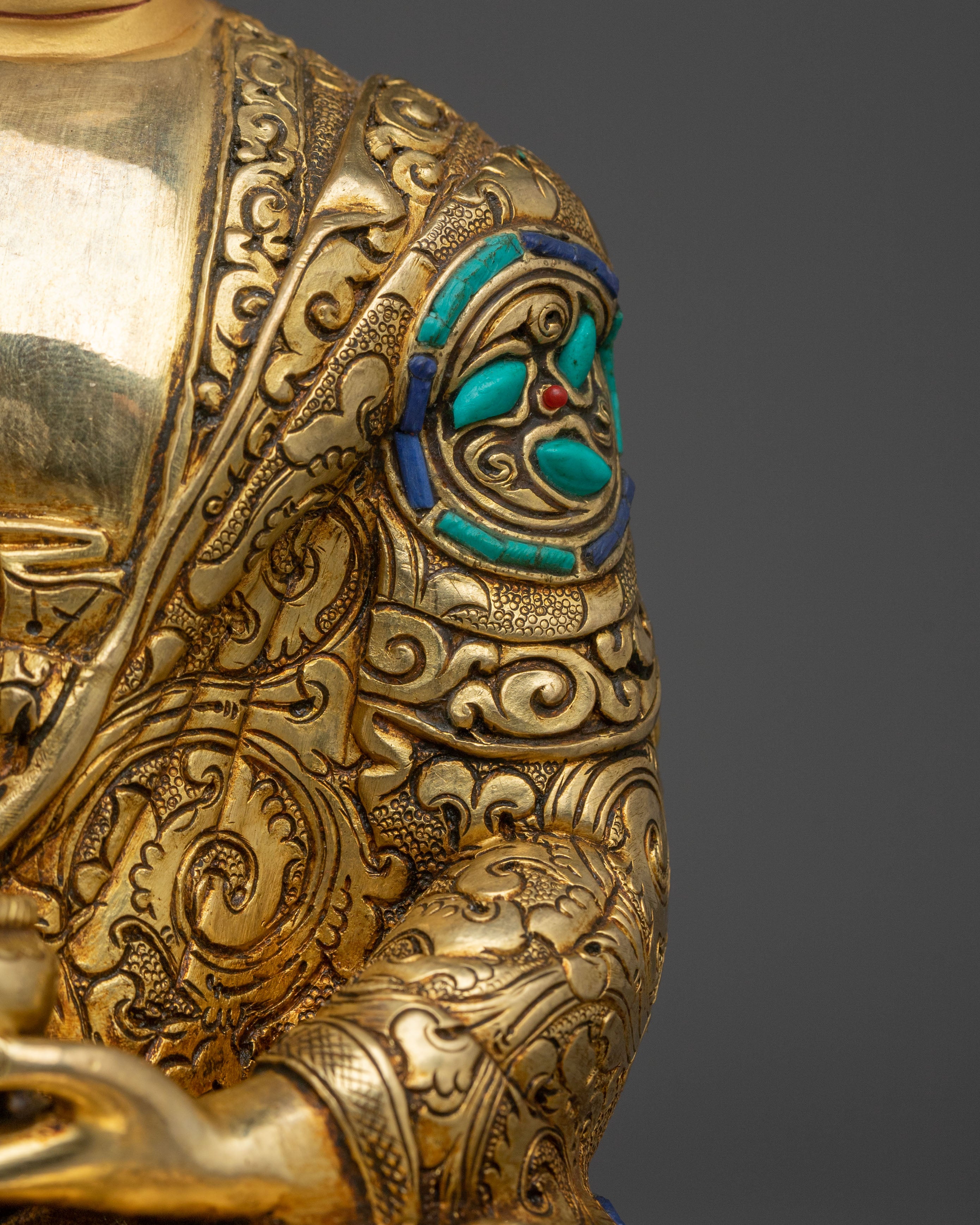 Gold Gilded Amogasiddhi Statue | Symbol of Fearlessness