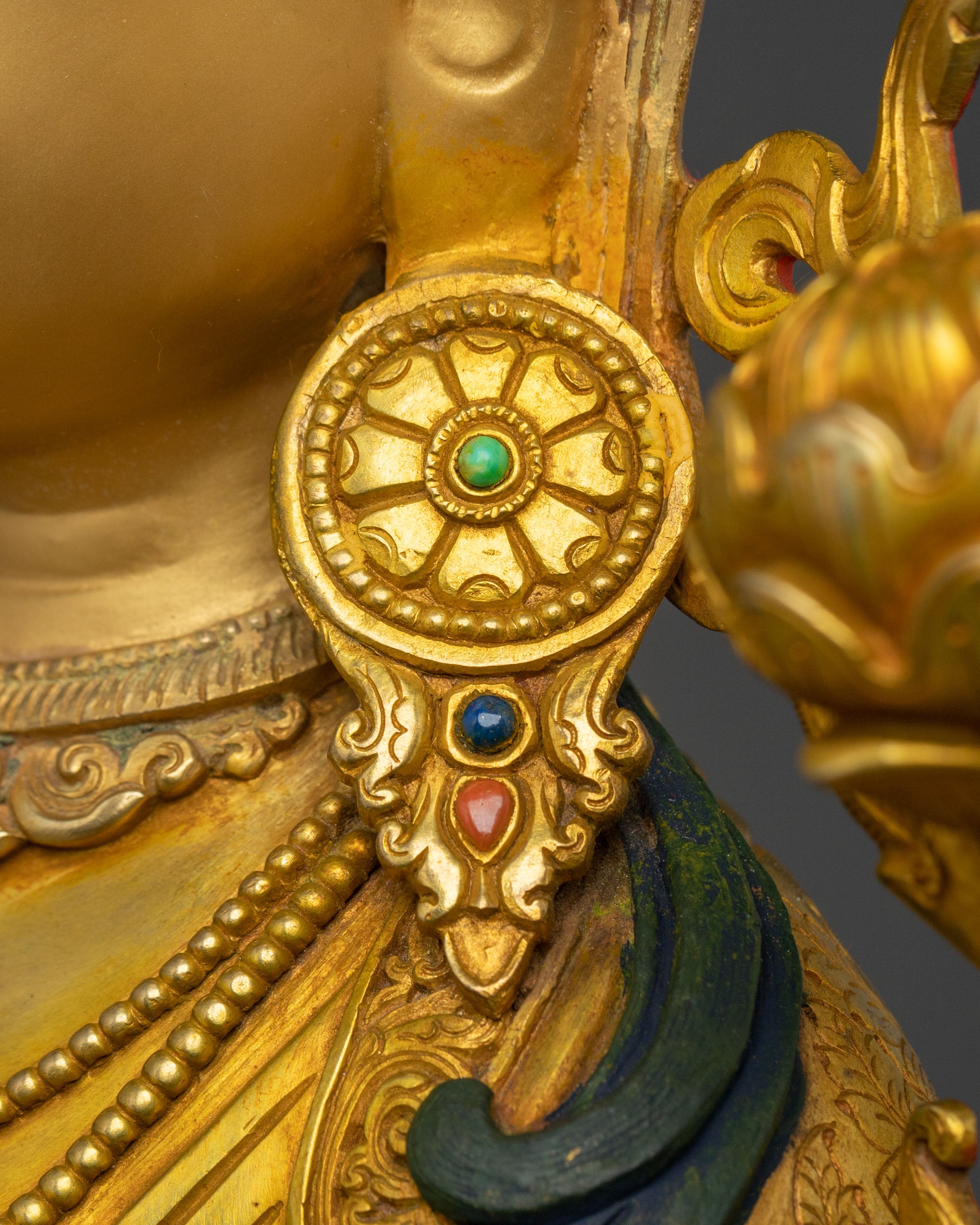 Guardian Green Tara Himalayan Statue | Sacred Meditation Altar Decor