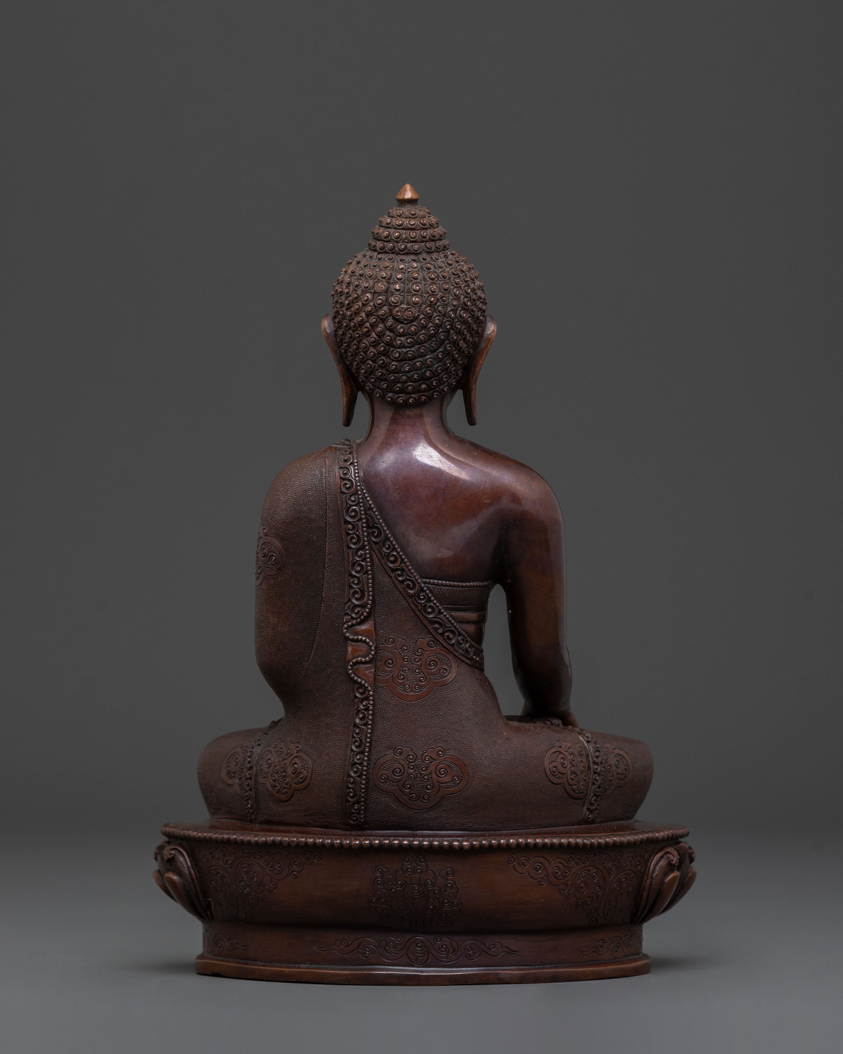 Traditional Buddha Shakyamuni Statue | Tibetan Enlightened Buddha Sculpture