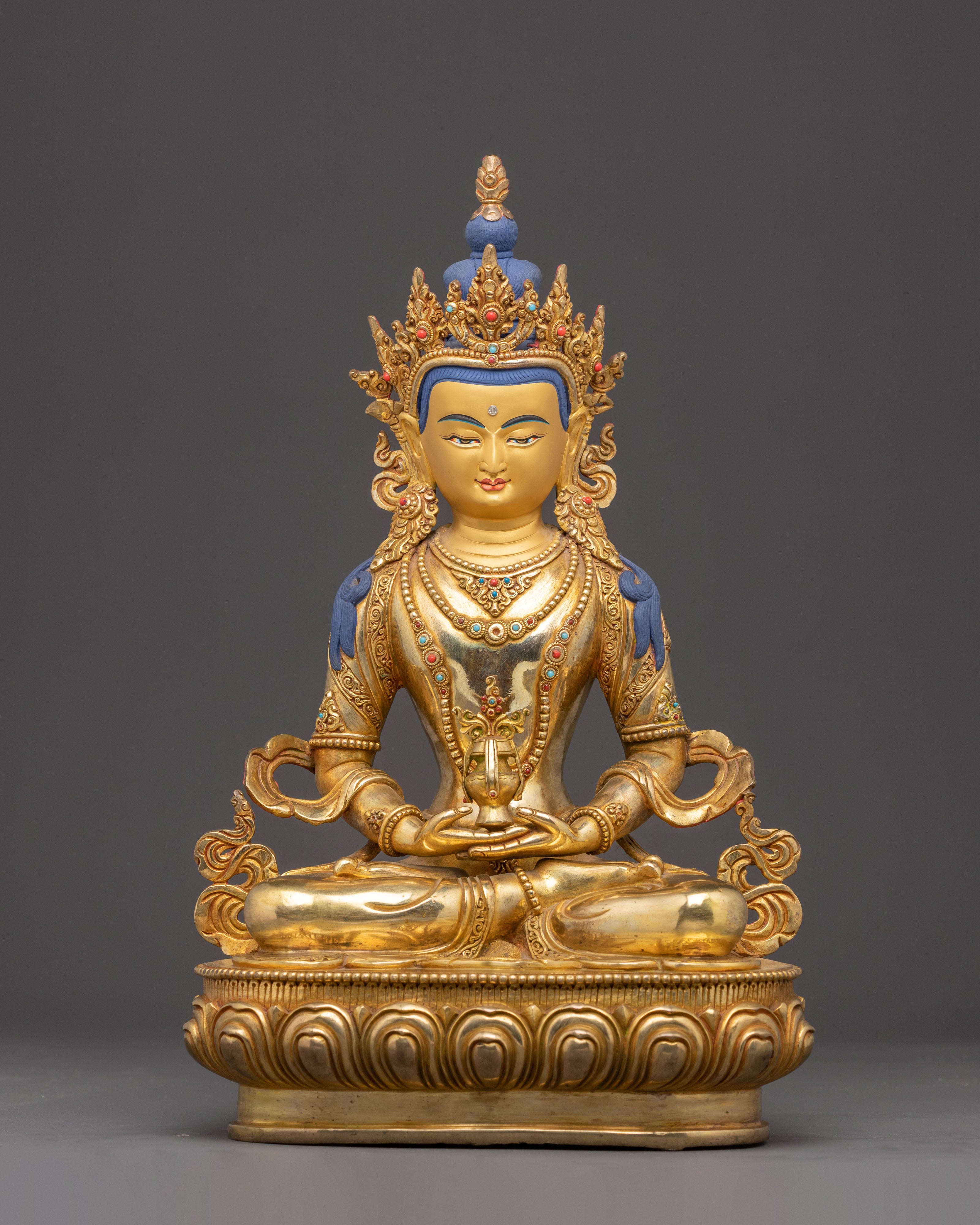 Handmade Amitayus Artwork, Buddha of Infinite Life