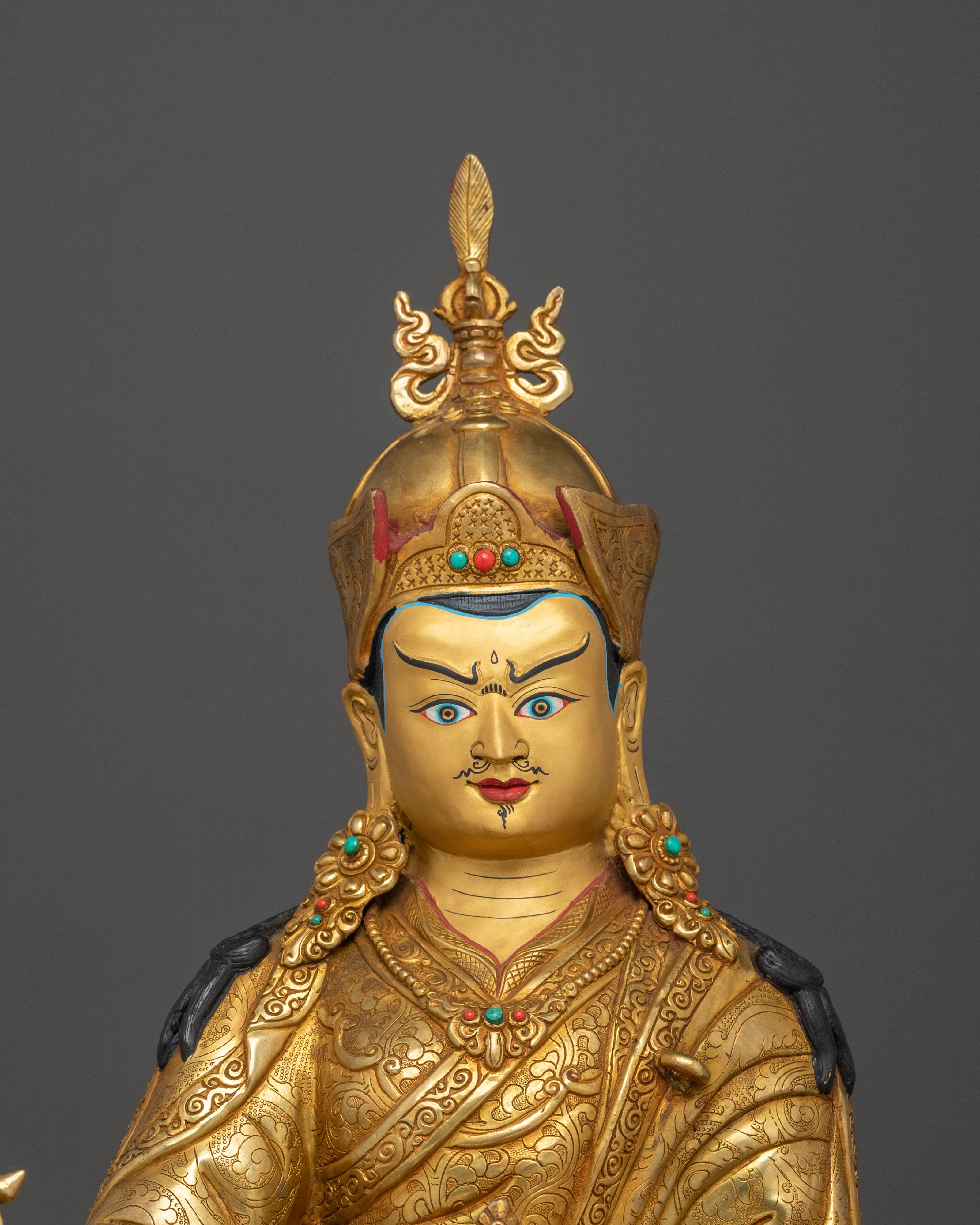 Tibetan Buddhist Sacred Figurine of Guru Rinpoche