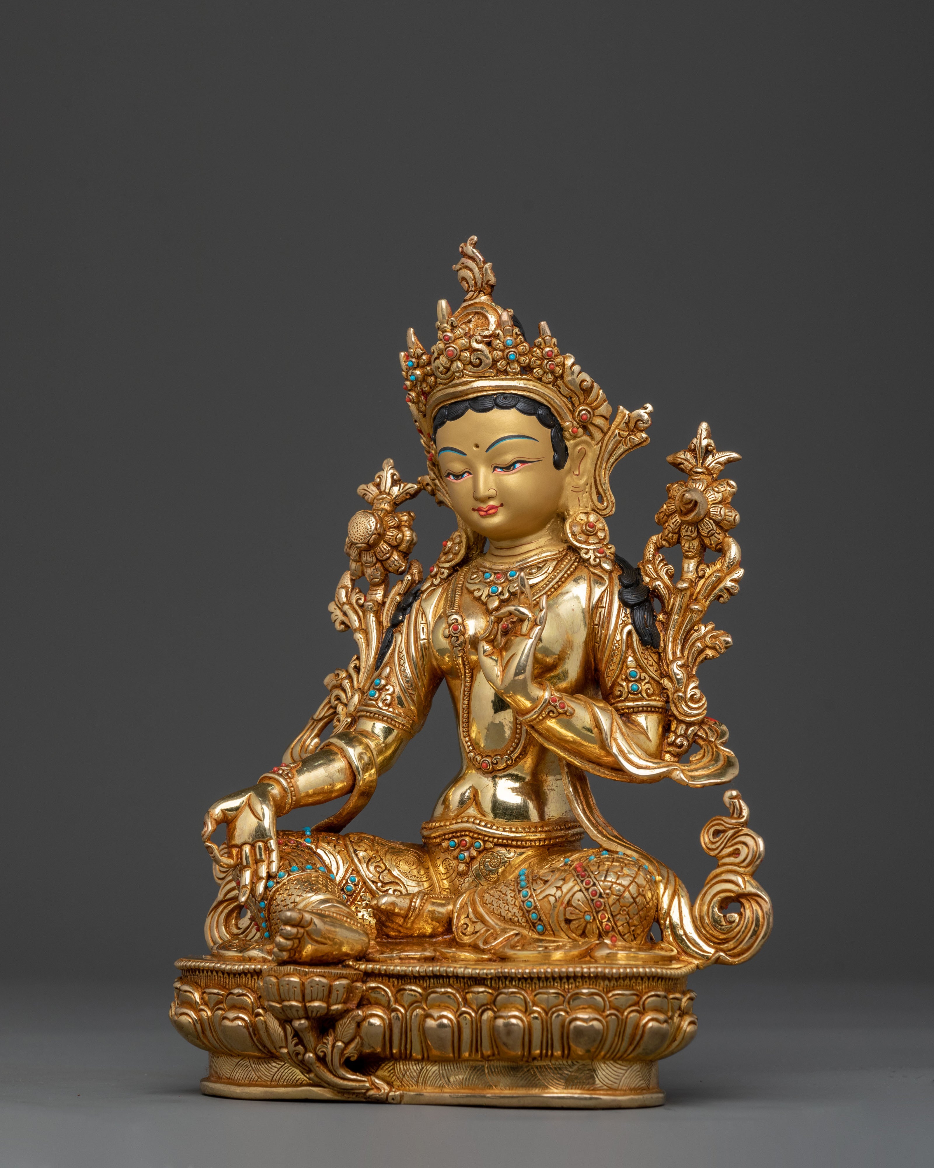 Green Tara Statue | Embodiment of Compassion