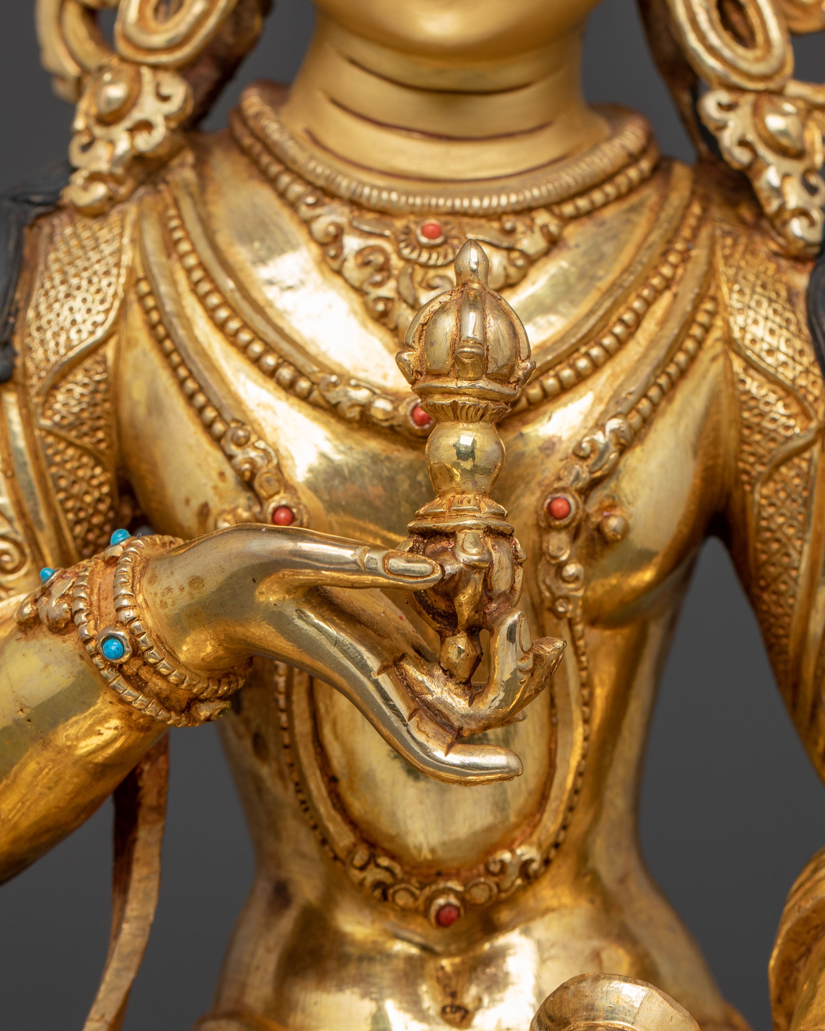 Handmade Vajrasattva Golden Statue for Purification | Traditional Artwork