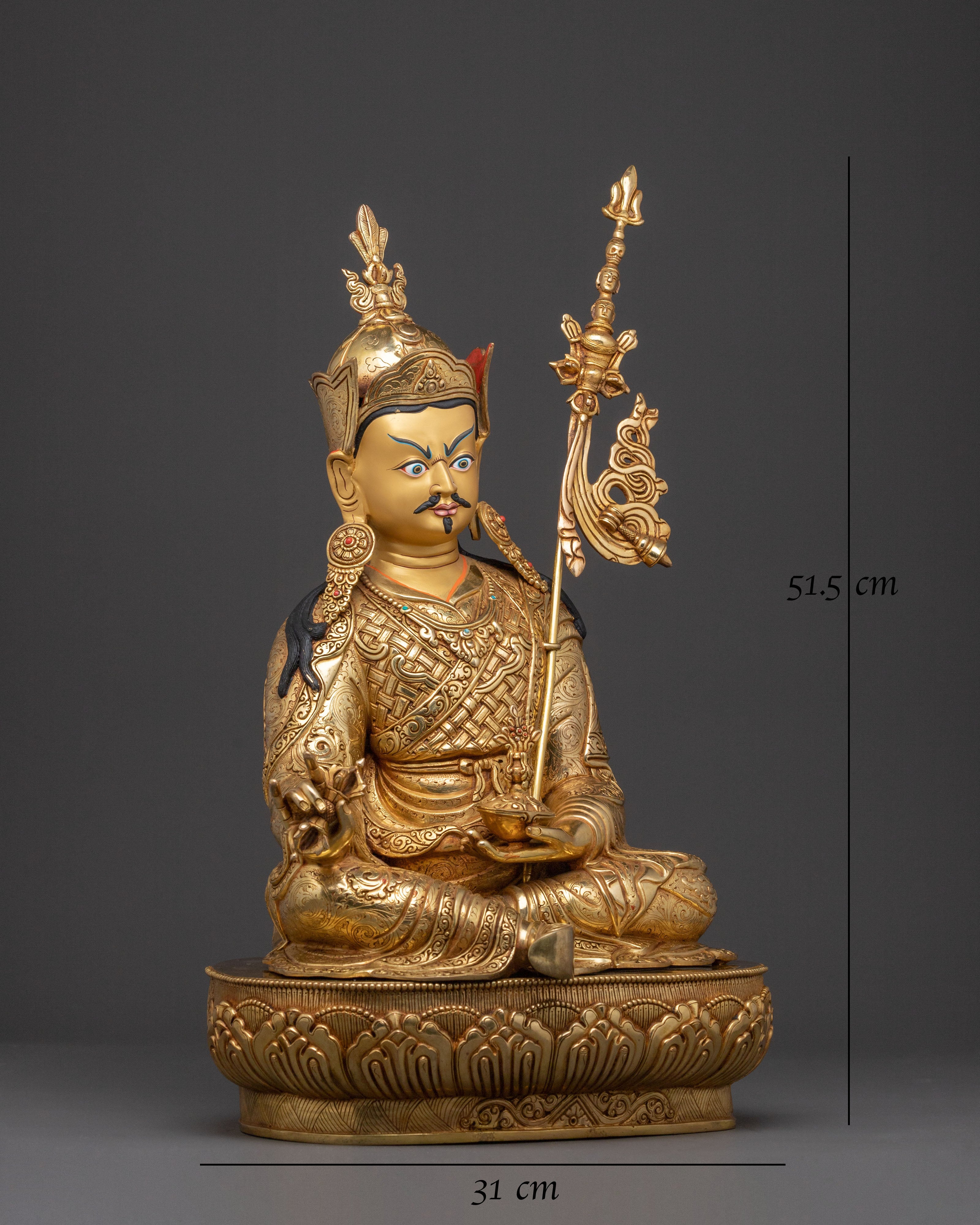 Blessing Statue of Guru Rinpoche - Handcrafted Masterpiece