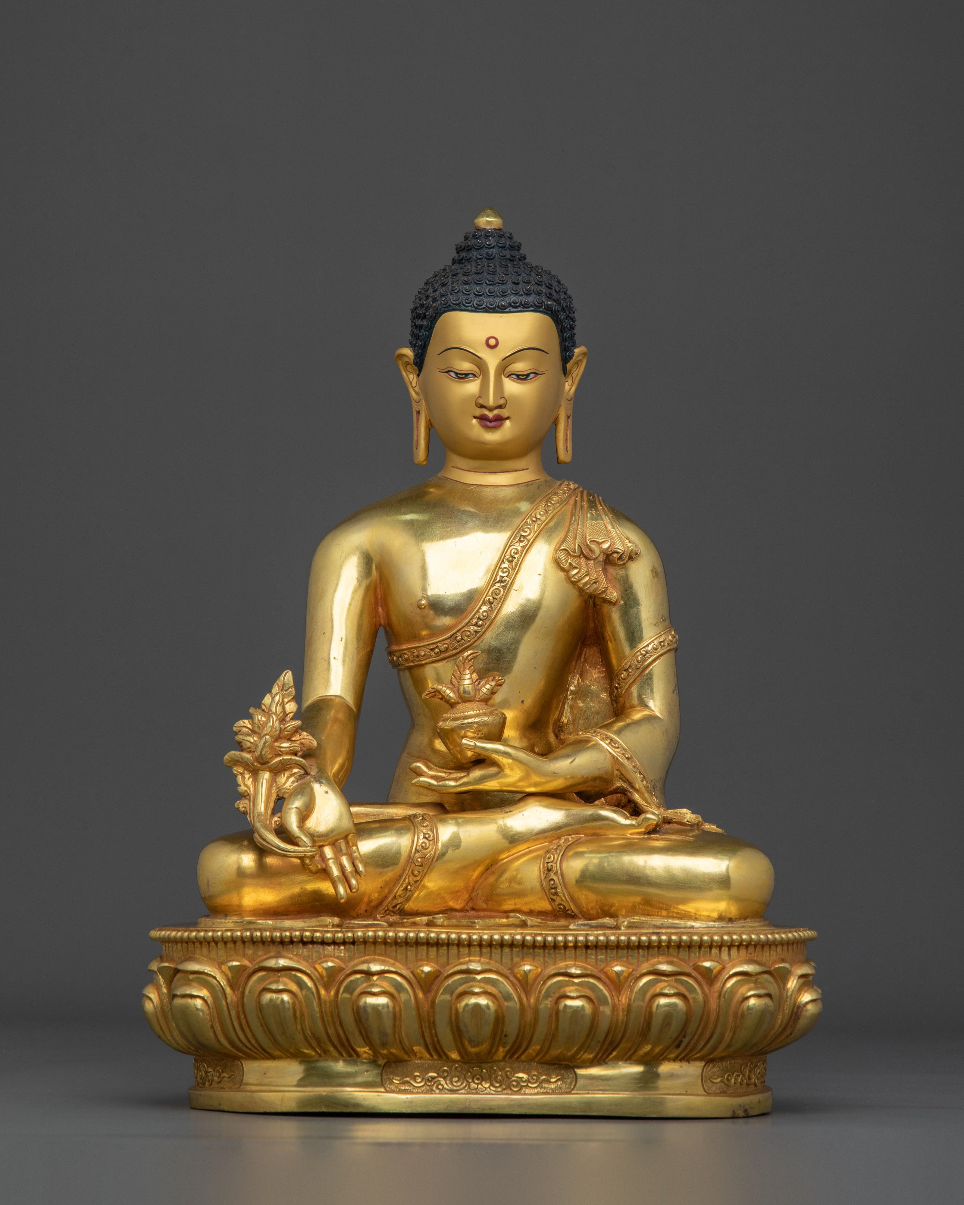 Three Buddhas Golden Statue Set | Sacred Trio of Enlightenment and Wisdom