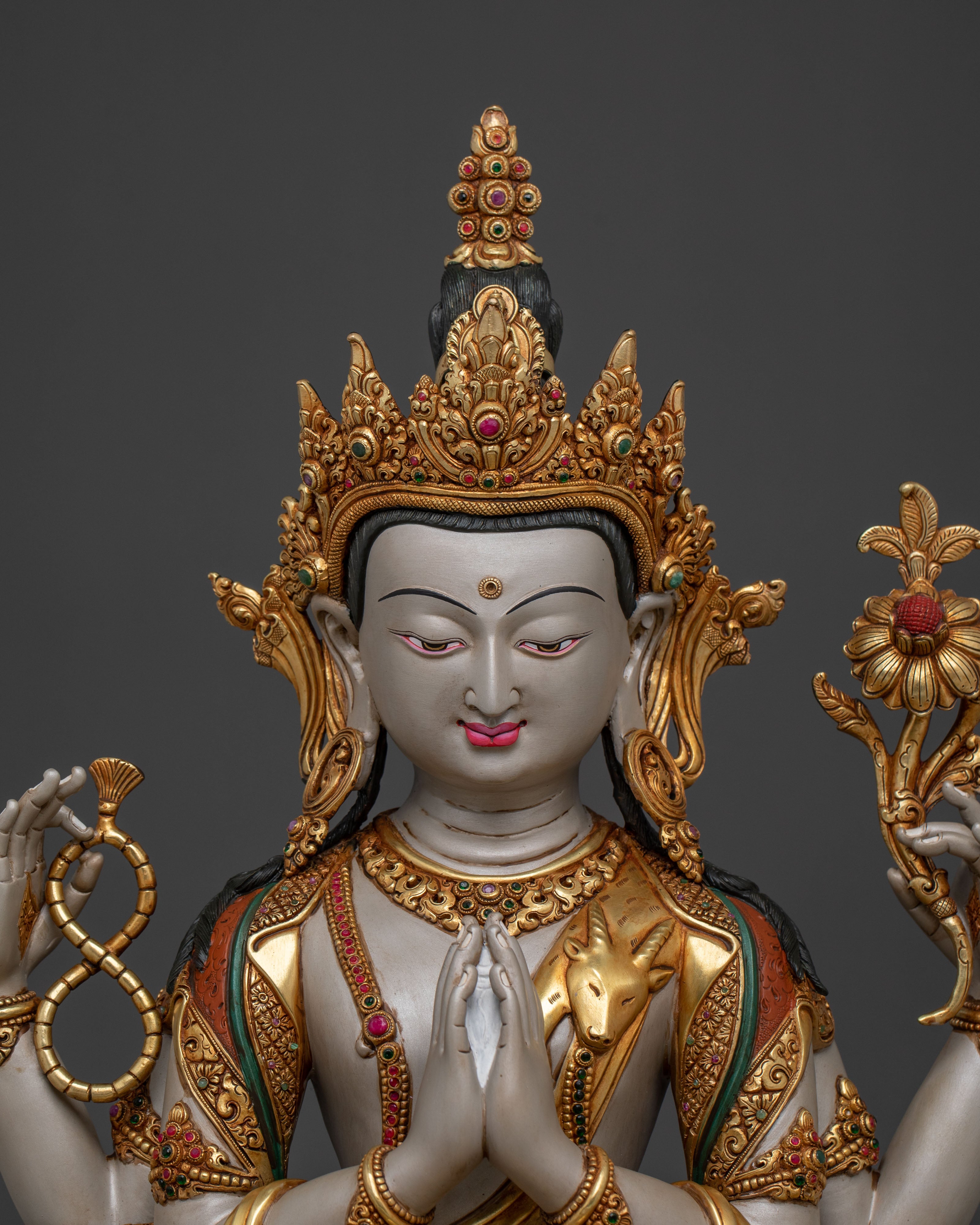 Four-Armed Chenrezig Statue | Nepalese Artistry