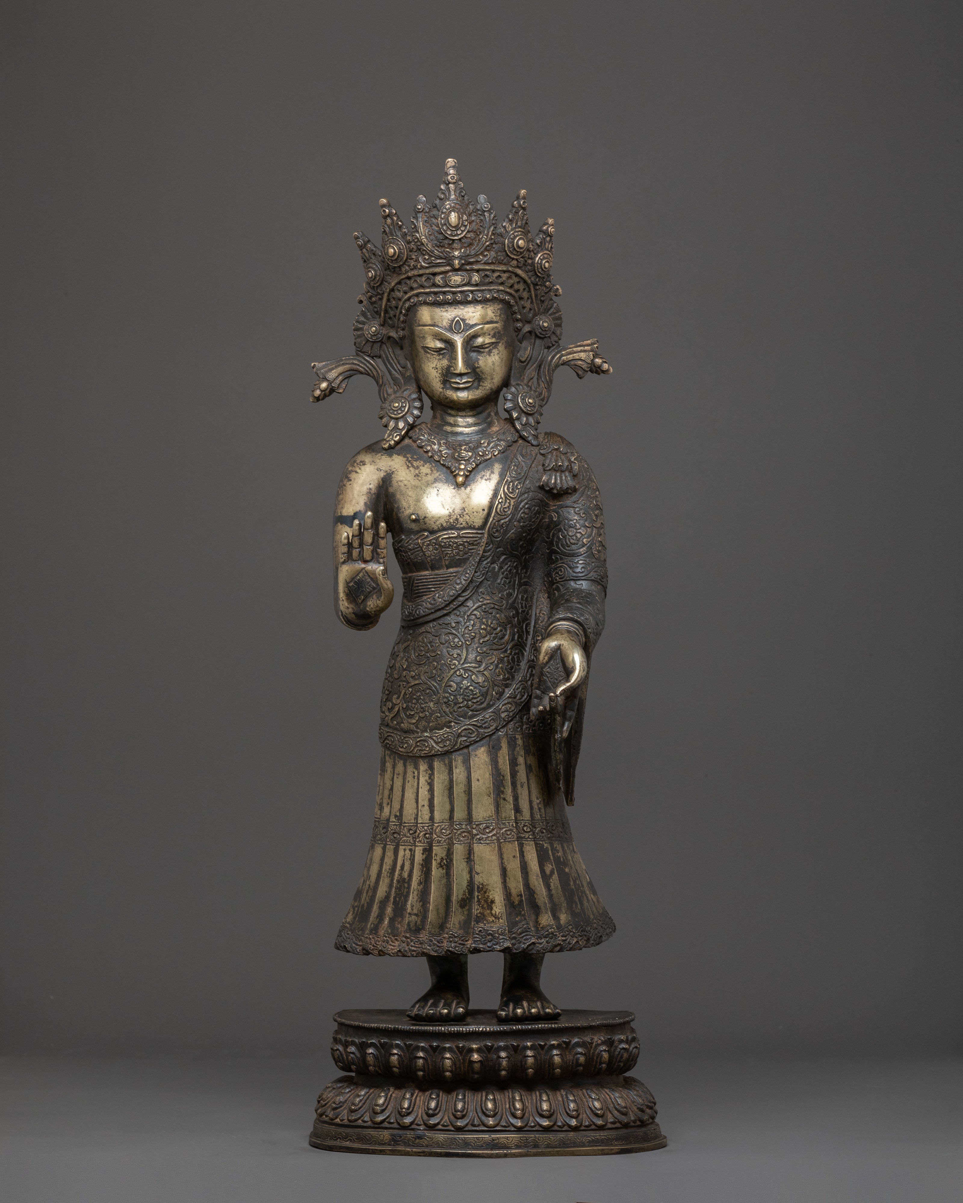 Dipankara Buddha Blessing Statue for Decor