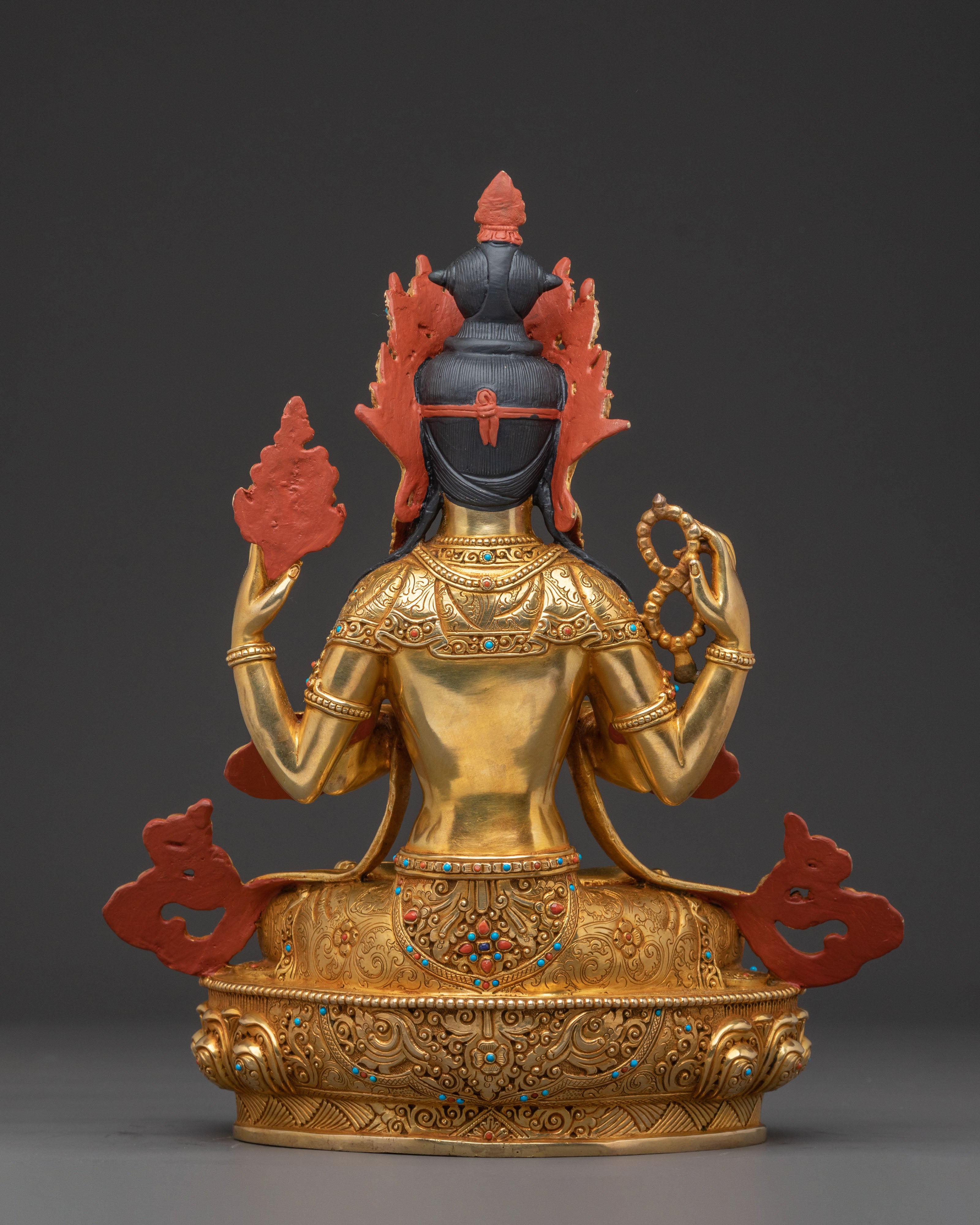 Chenrezig Protector Statue: Handcrafted Figurine for Spiritual Spaces