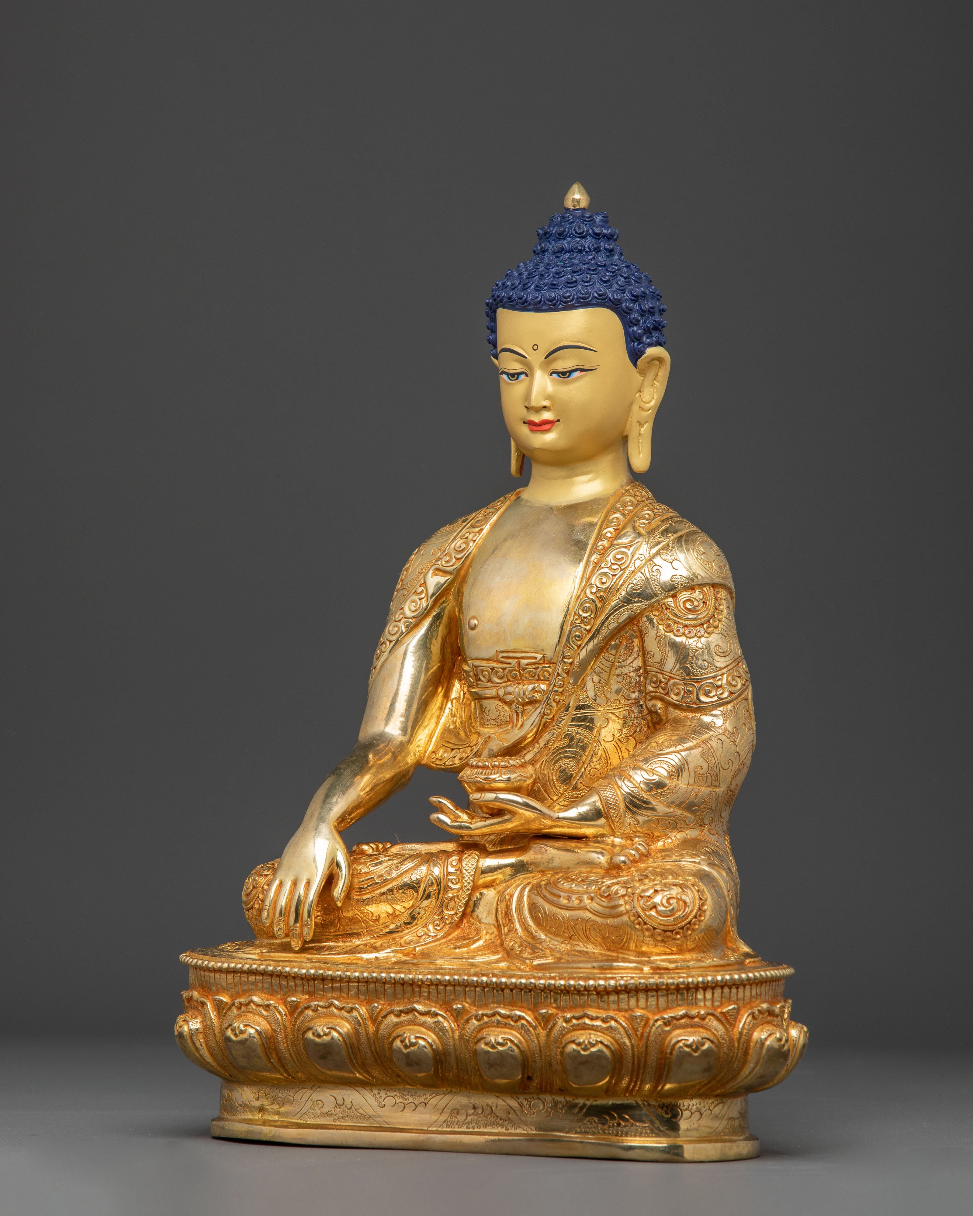 Enlightened Gautama Buddha 24k Gold-Glided Statue | Home Decor