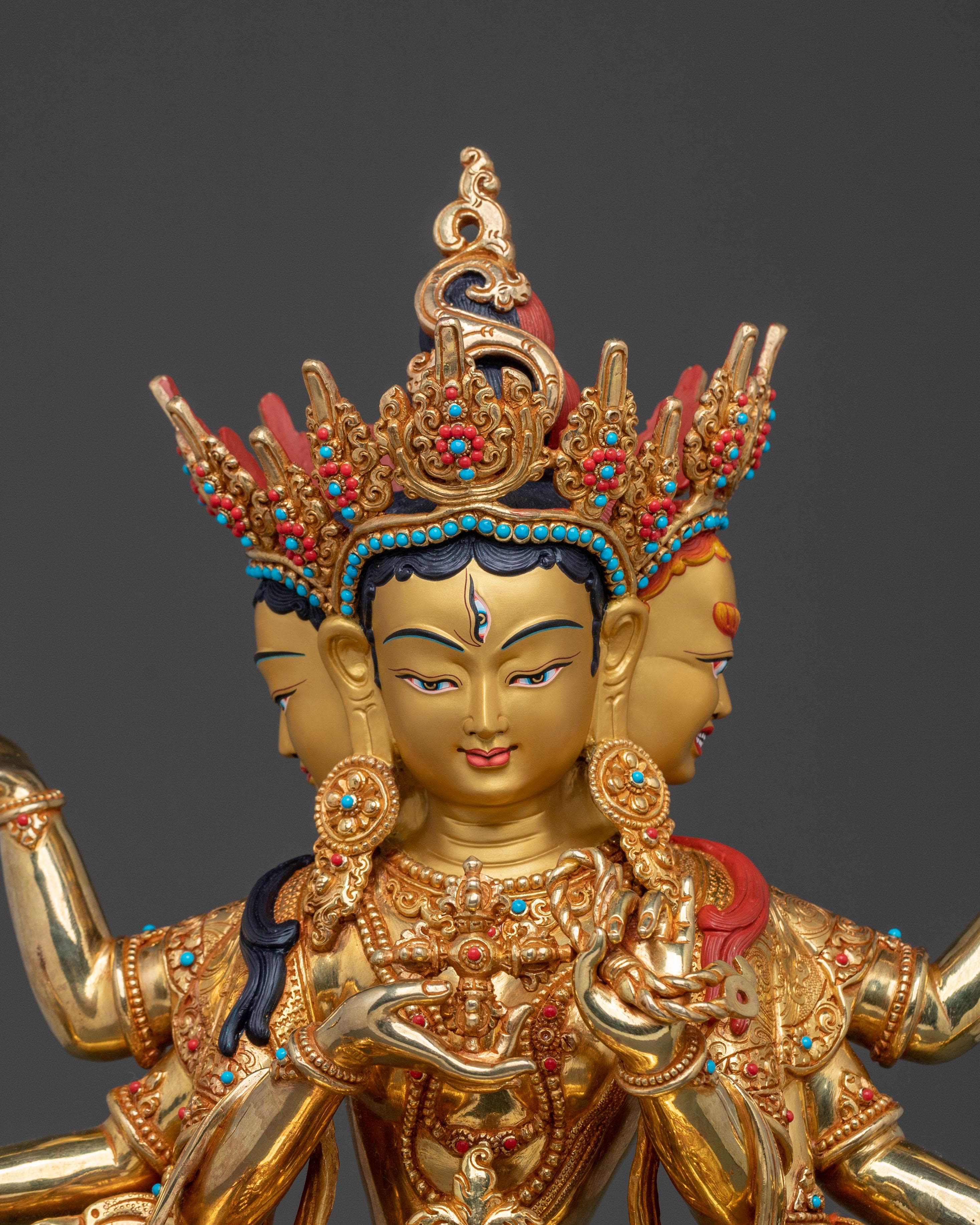 Namgyalma Bodhisattva: Figurine with Antique Finish