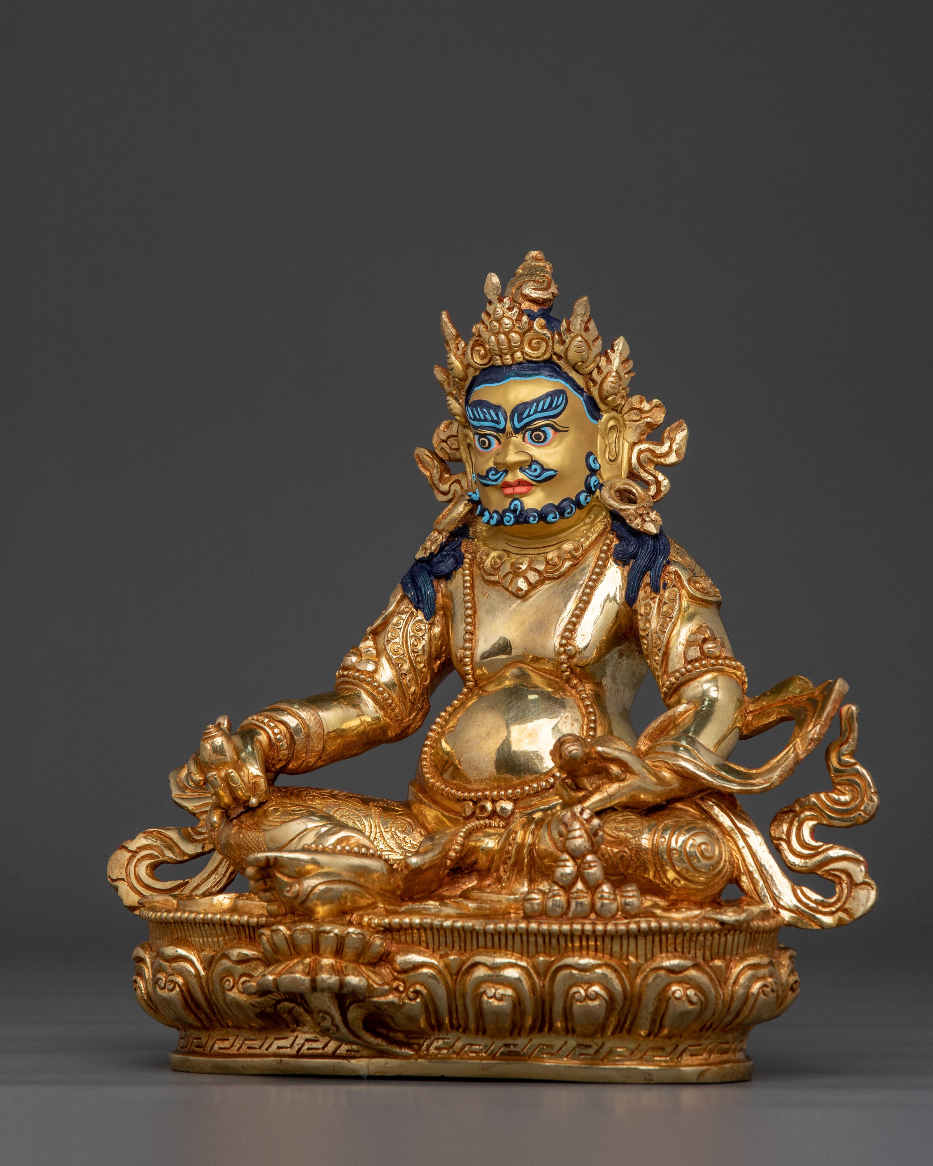 Dzambhala Spiritual Decor Statue | Tibetan Wealth Deity Sculpture