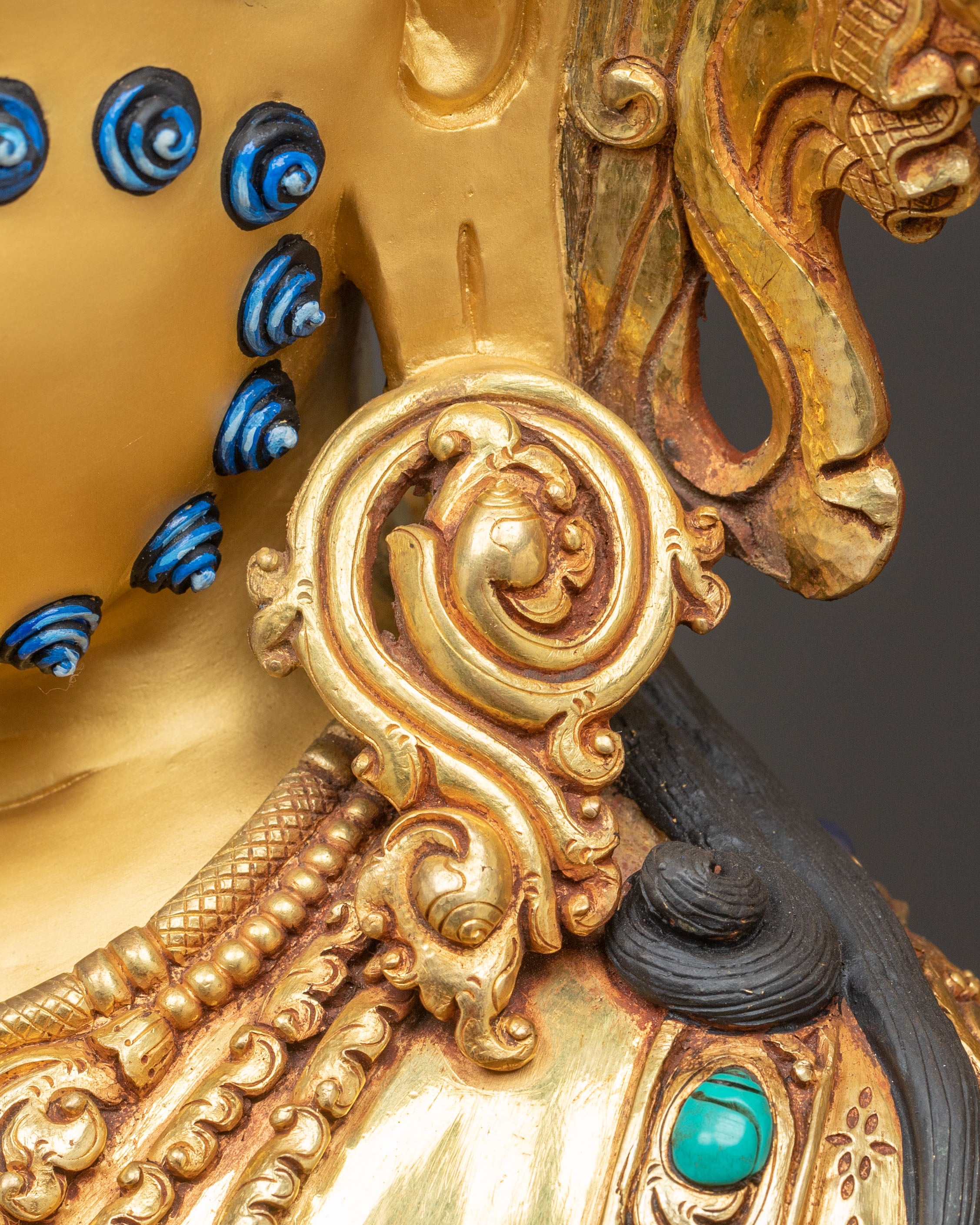 Dzambhala Figurine on Throne | (121.5cm Tall) Wealth God Figurine