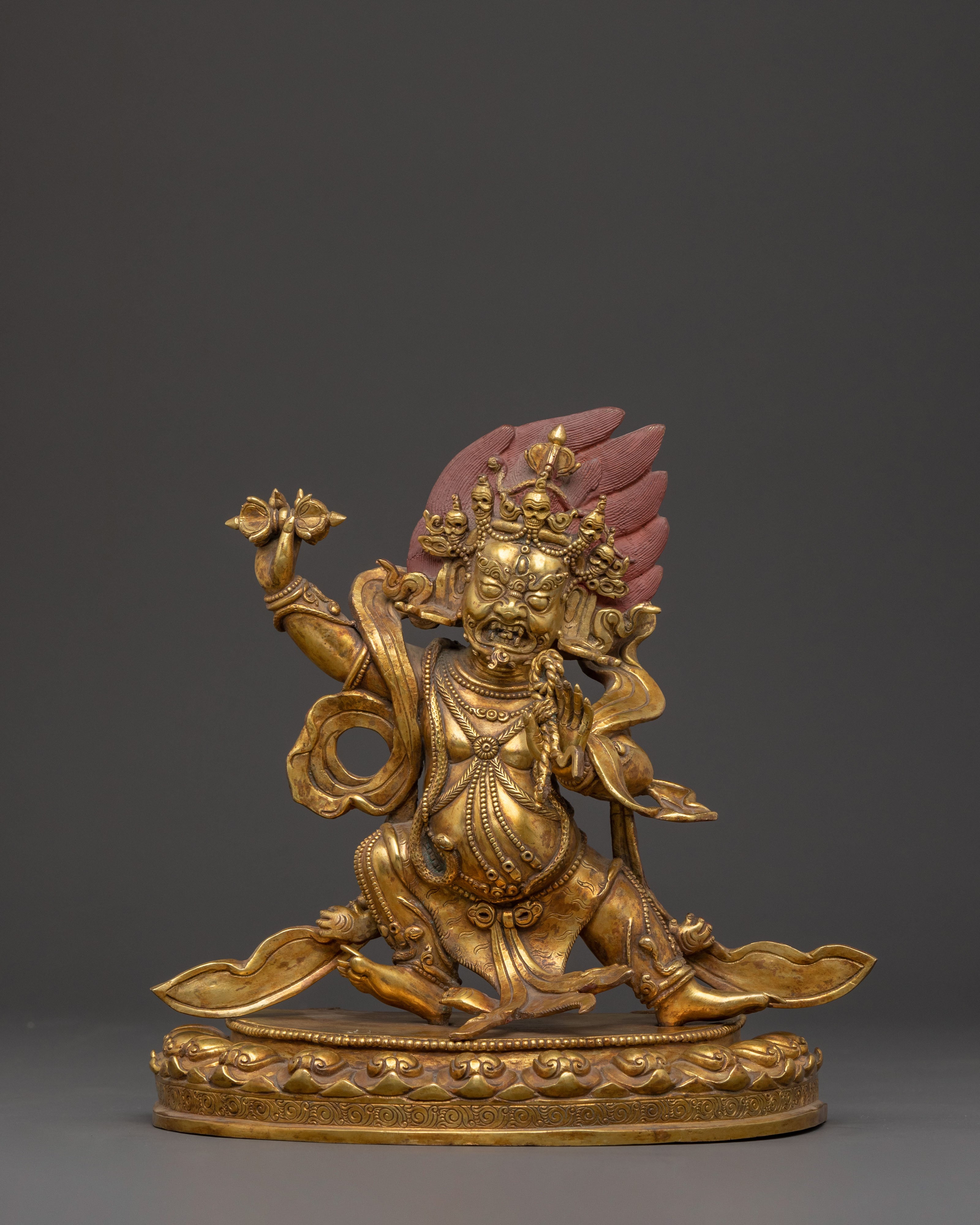 Vajrapani Buddhist Sculpture with Copper Body