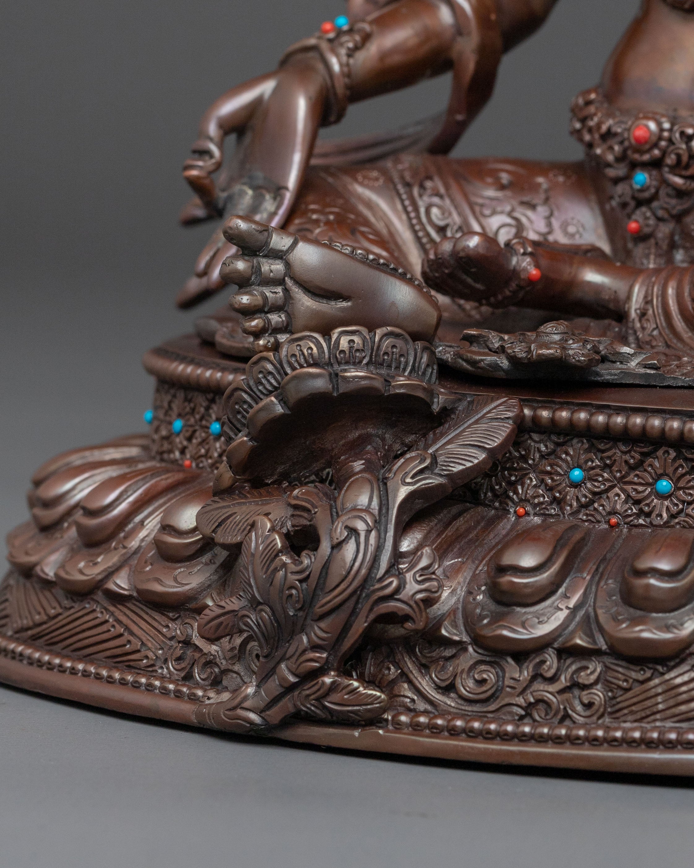 Green Tara Sacred Goddess Figurine | Tibetan Meditation Art