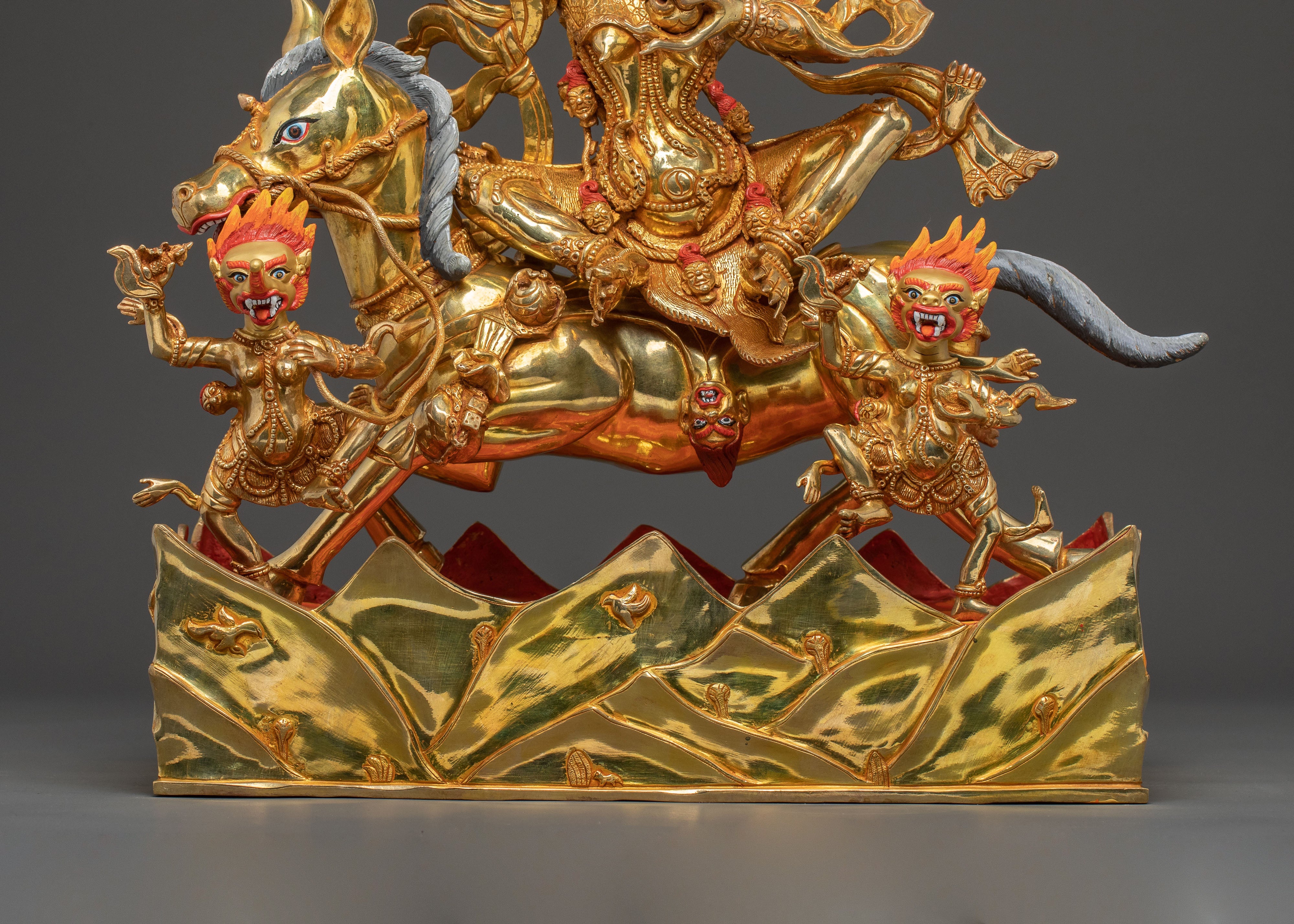 Palden Lhamo Wrathful Protector Statue: Fierce Protector Goddess