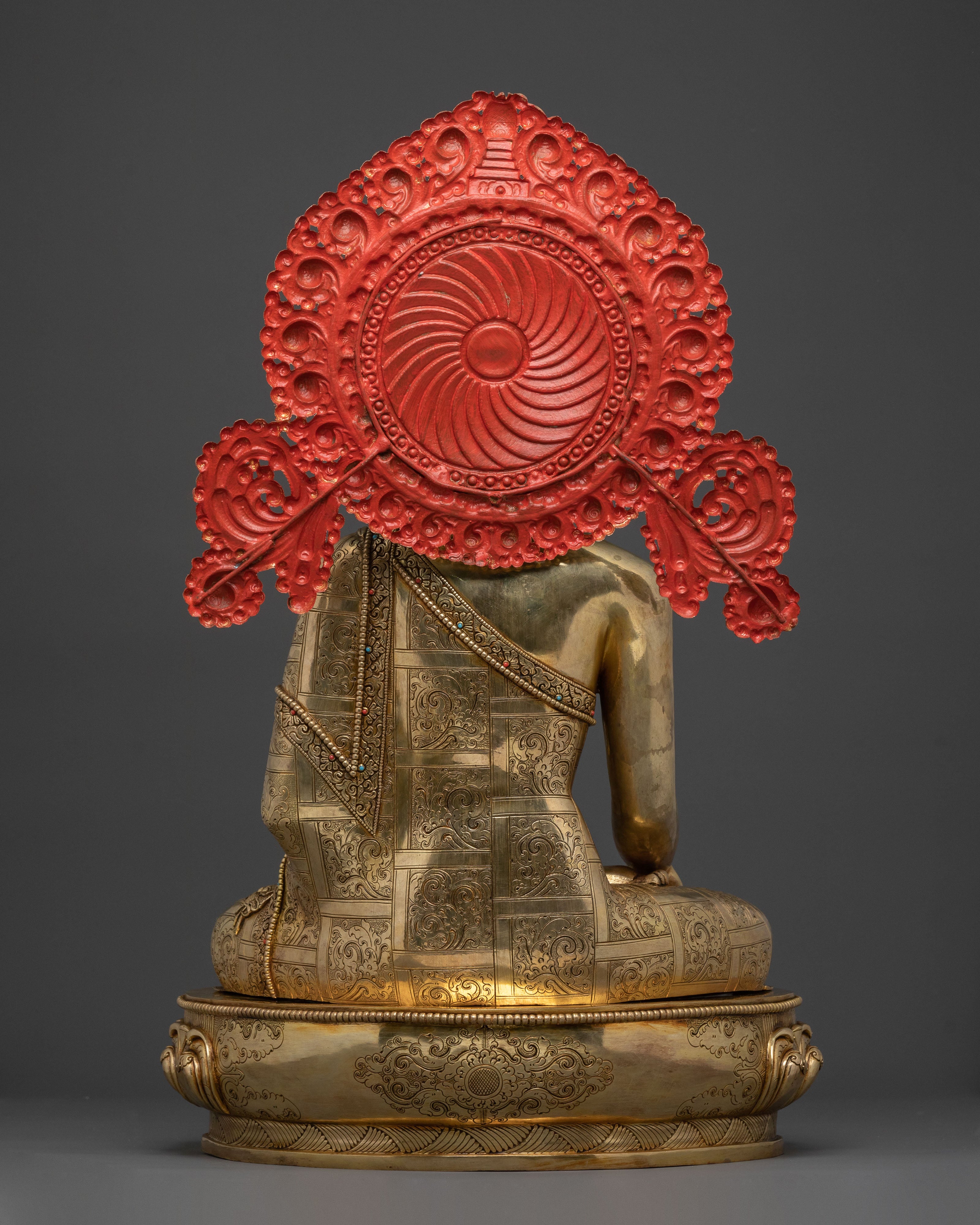Shakyamuni Buddha with Disciples Handcrafted Statue Set