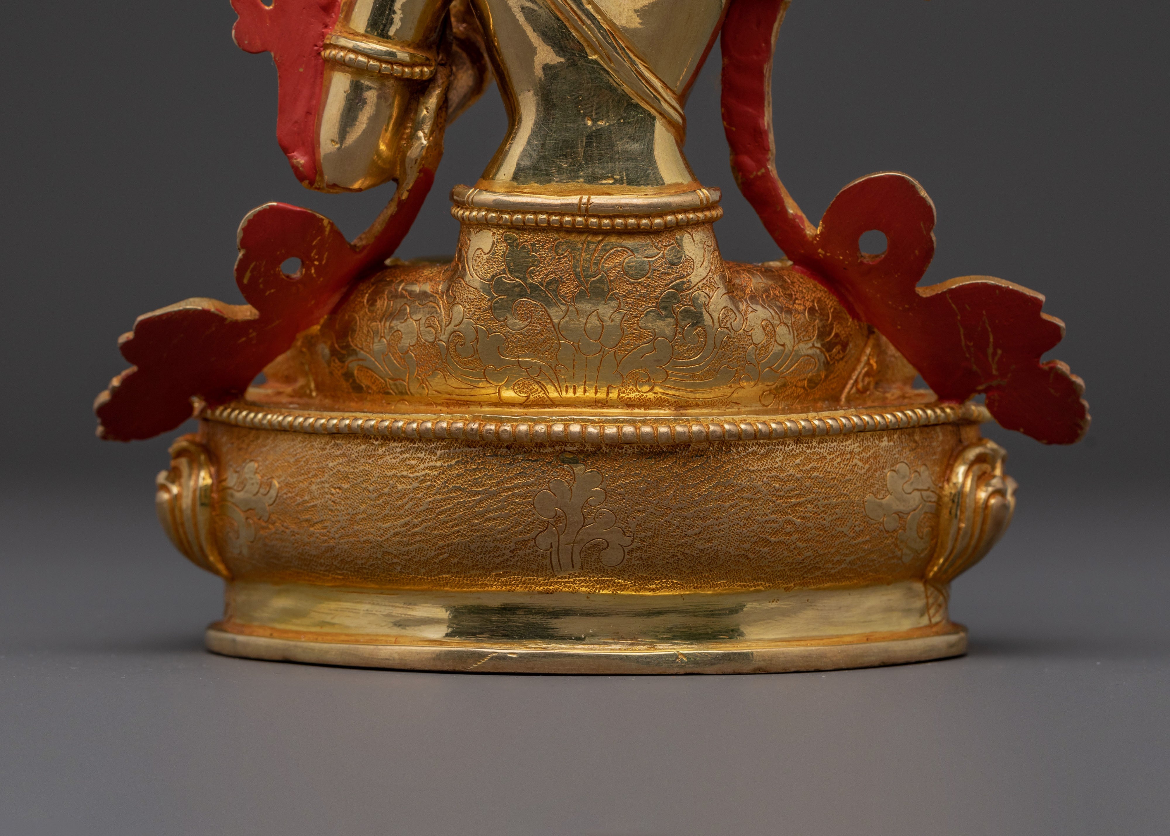 Handcrafted Manjushri Spiritual Sculpture for Decor