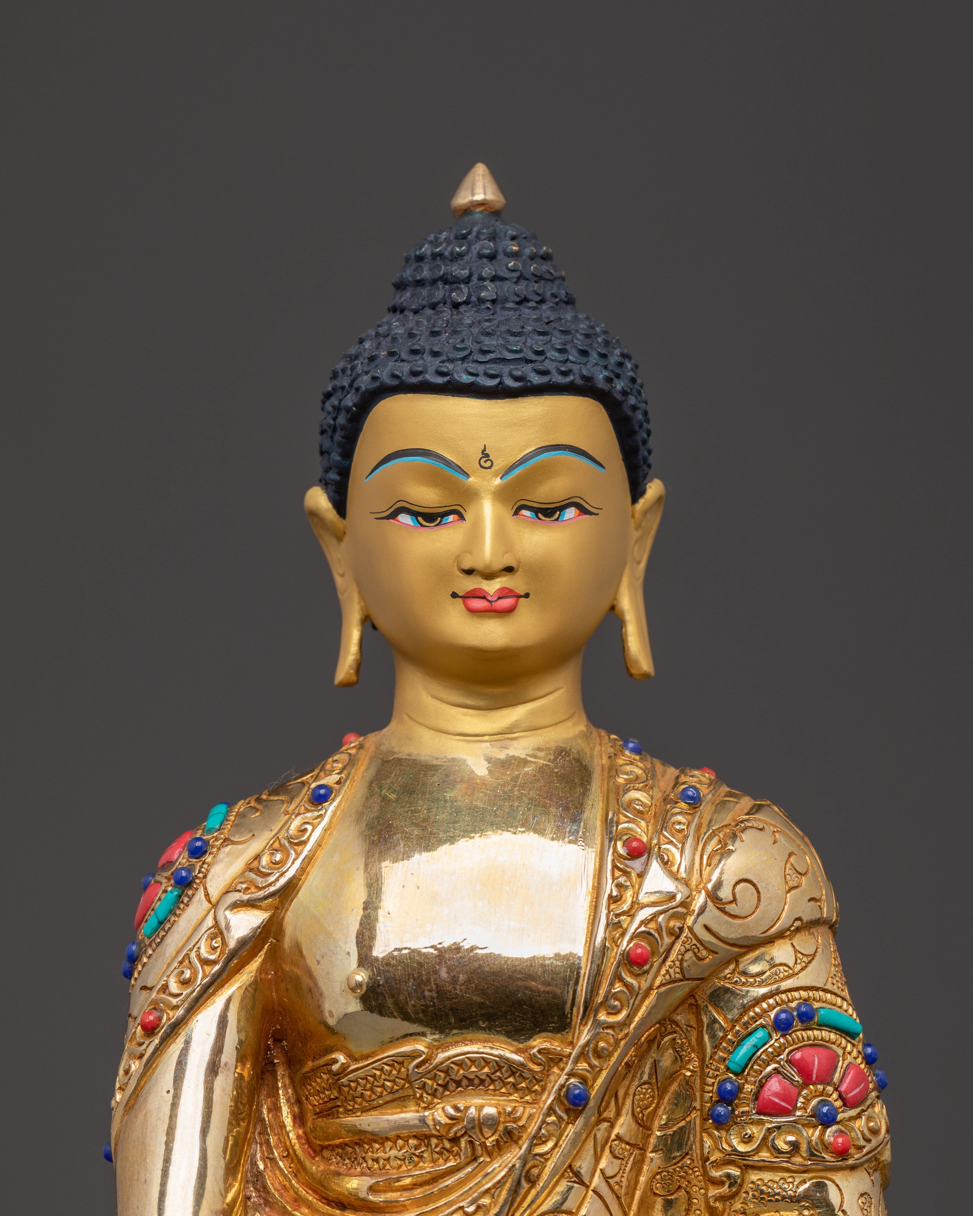 Radiating Compassion Shakyamuni Buddha Statue - Hand-Gilded Copper Statue