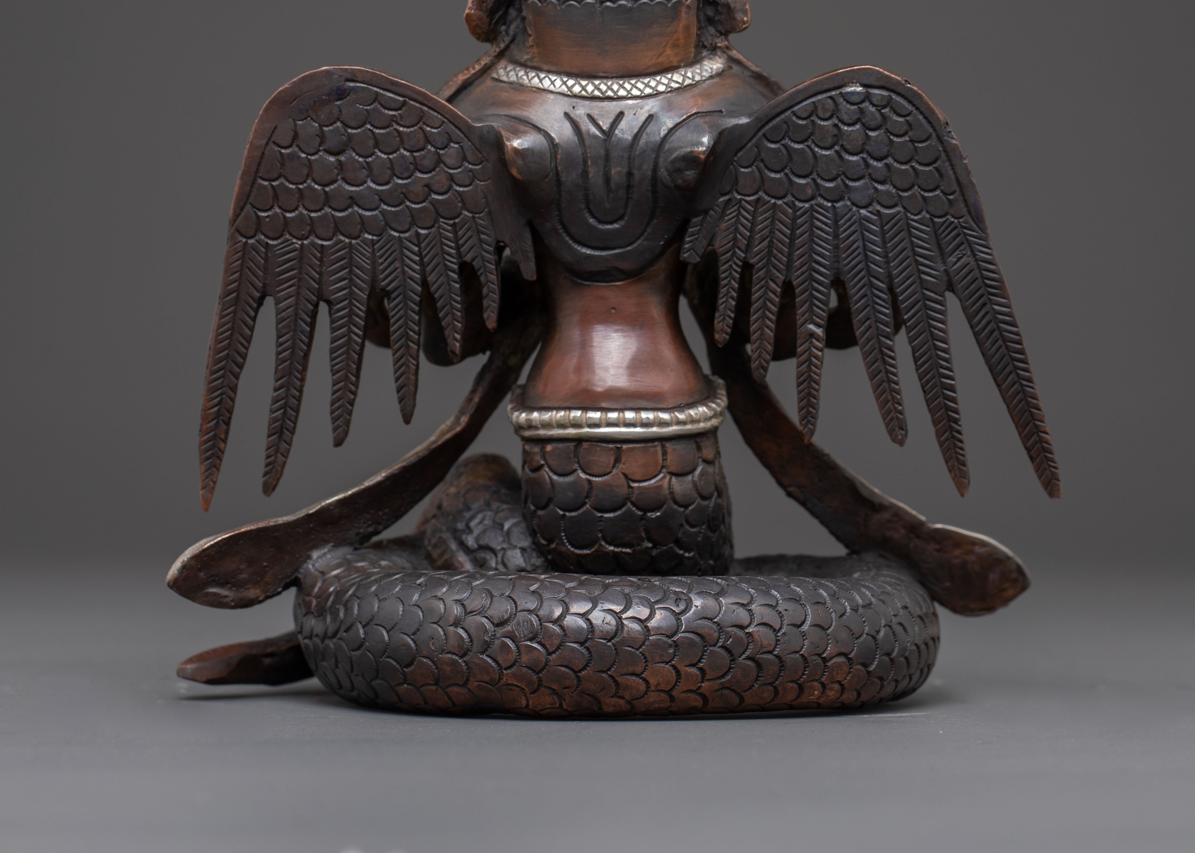 Nagkanya Oxidized Copper Statue – Serene Protector