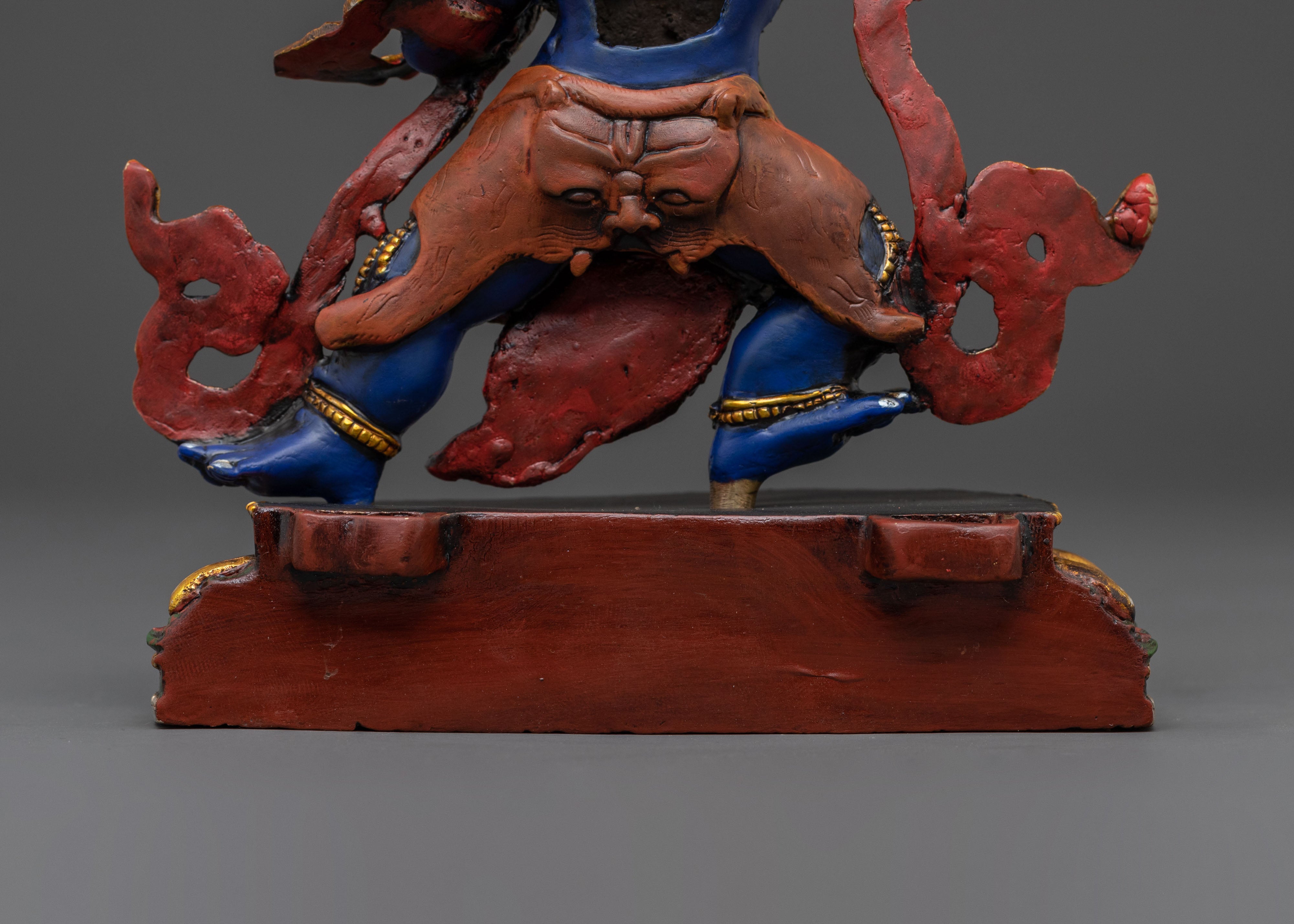 Vajrapani with Vajra Sculpture | Handcrafted Serenity